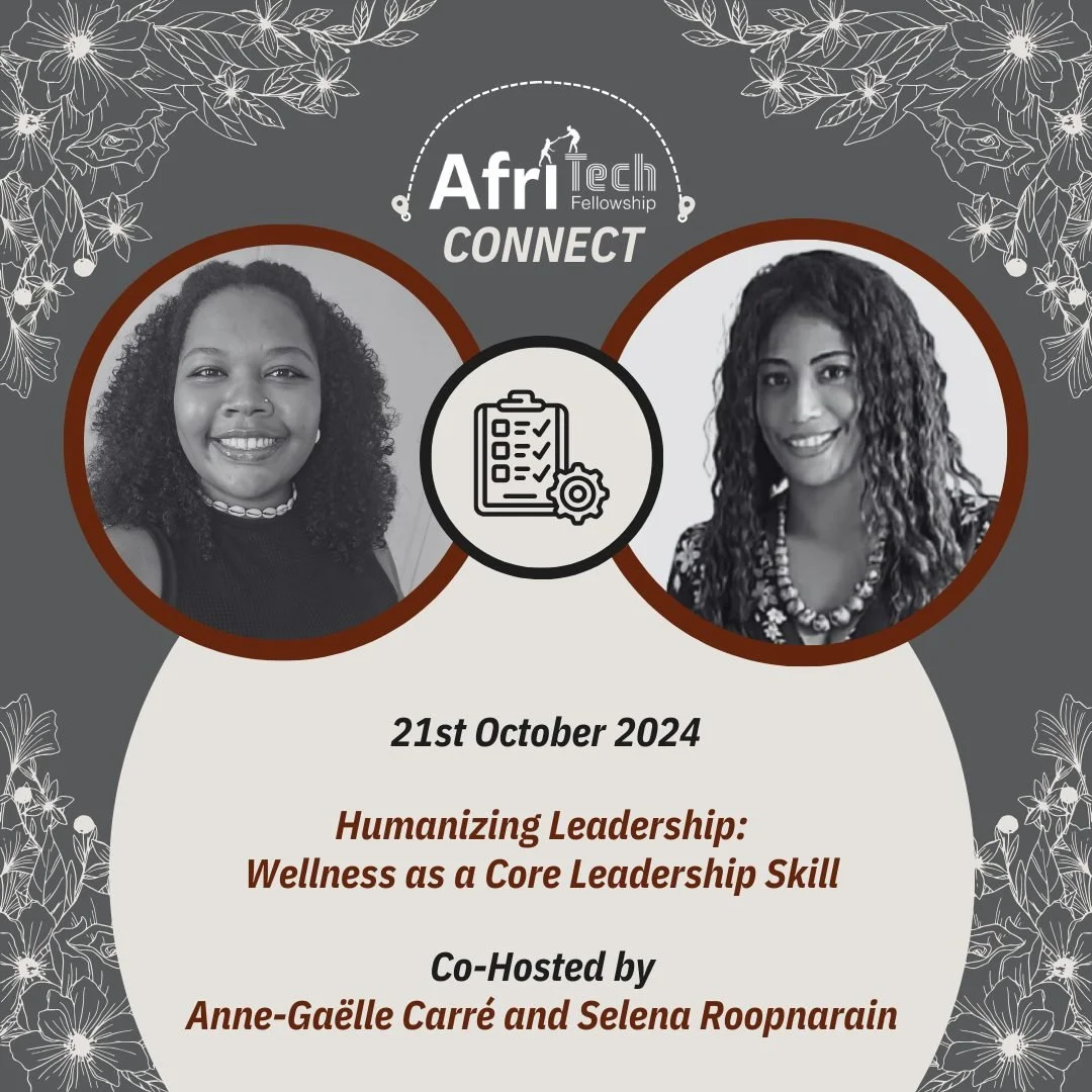 π Exciting News! AfriTech Connect is Back! π
Join us on October 21, 2024, for an insightful conversation on Humanizing Leadership: Wellness as a Core Leadership Skill. 
In this session, two leaders will discuss how wellness shapes leadership jour
