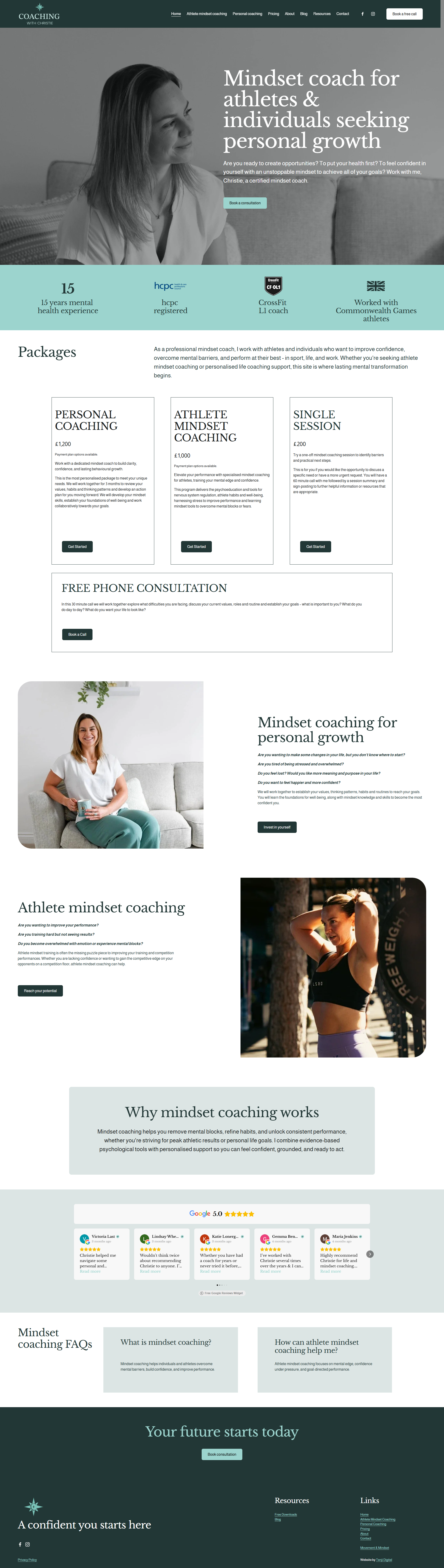 coaching with christie website preview