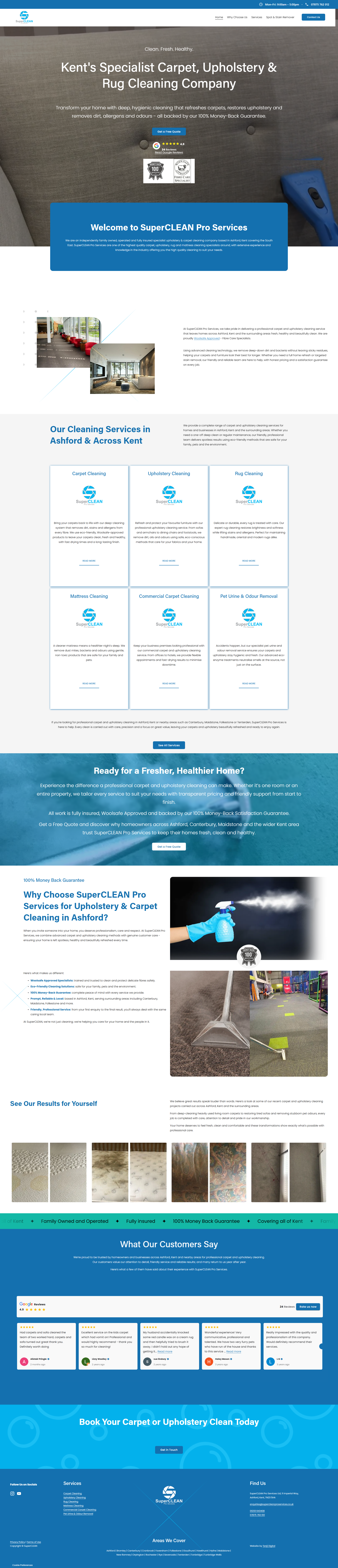 SuperCLEAN Pro Services website preview
