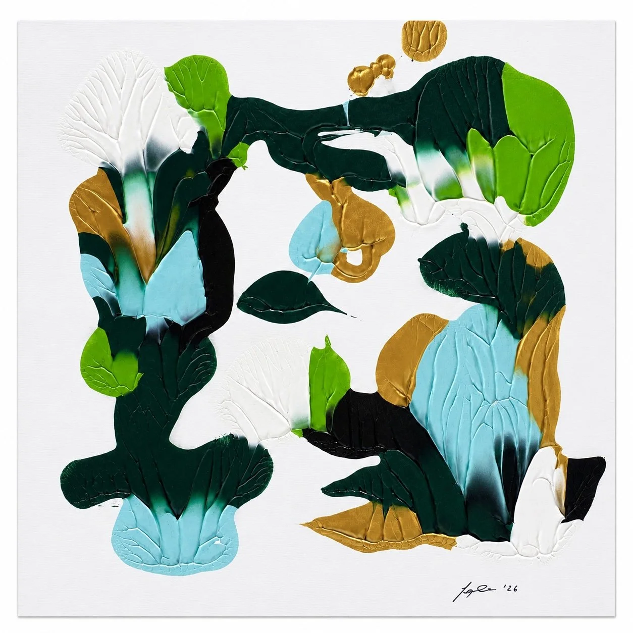 Golden Leaves II – 750 SEK unframed – 30x30 cm