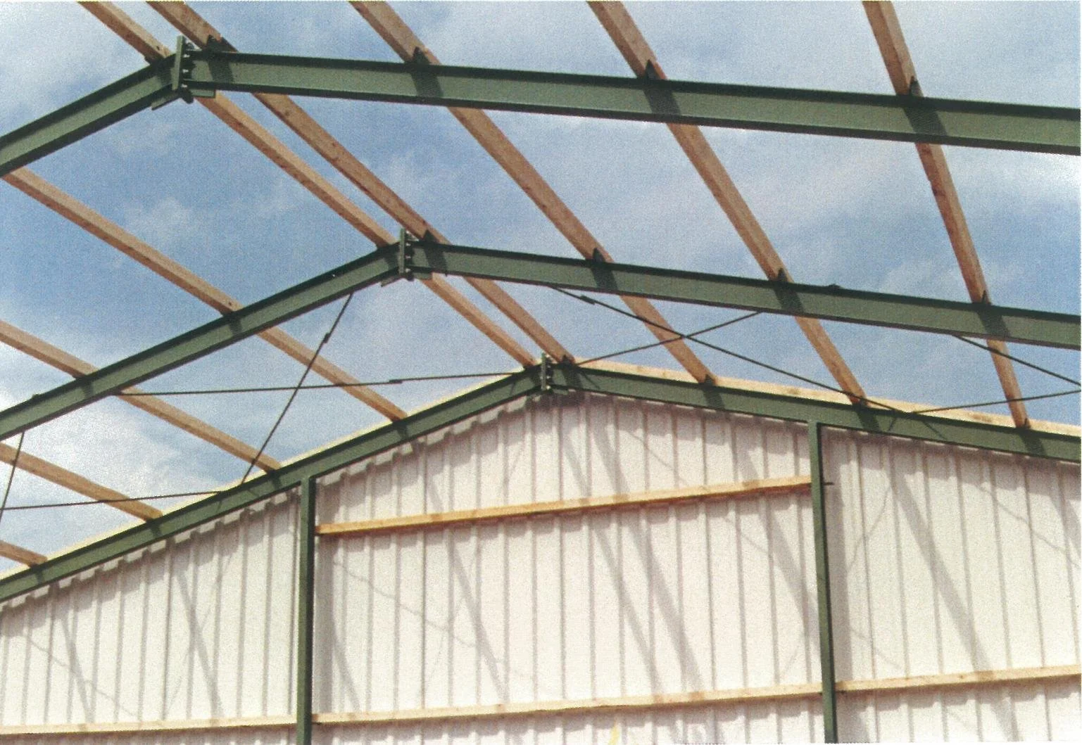 Light weight portal frame with internal storage