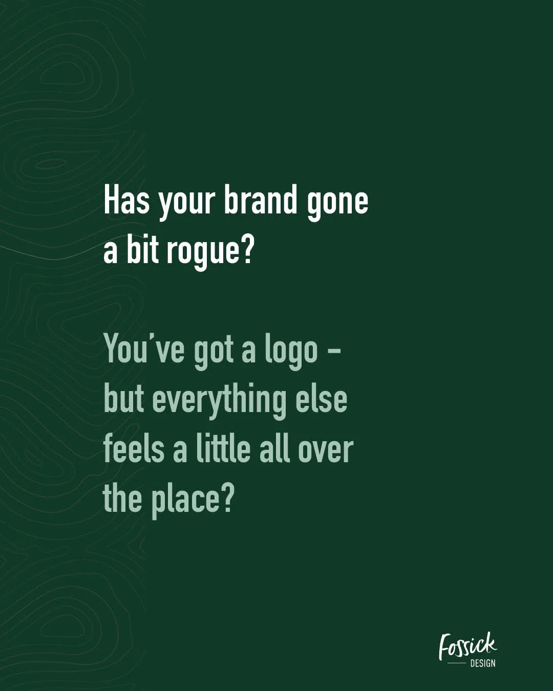 Ever feel like your brand&rsquo;s gone a bit off-track?

You started with a logo - great&hellip;
But somewhere along the way, things got messy.
The colours look different on your website vs your flyers.
Your socials feel a bit disconnected.
And when 