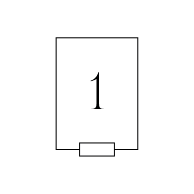 A black and white diagram of a basketball court with a basketball hoop on the left, a 1-foot-high rectangular obstacle marked with the number 1, and a figure labeled 'player' positioned at the right, indicating a basketball drill or play.