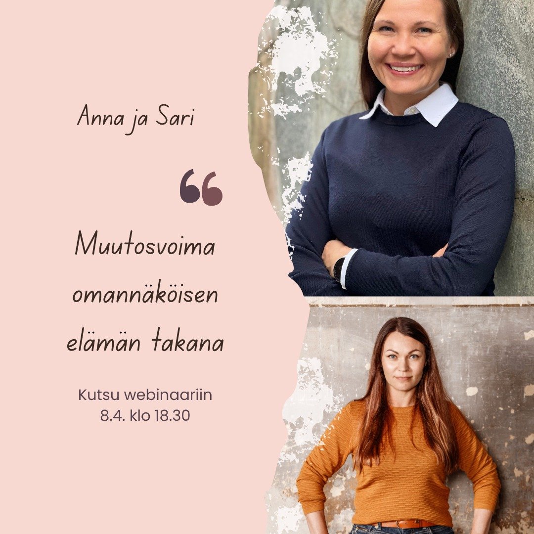 ✨ Muutosvoima-webinaari saa uusinnan! Pidettiin Anna Lassilan kanssa Muutosvoima-webinaari jo viime viikolla ja hyv&auml;n palautteen innostamina arveltiin, ett&auml; no tottahan me toinenkin pidet&auml;&auml;n, jos yksikin ihminen saa siit&auml; muu