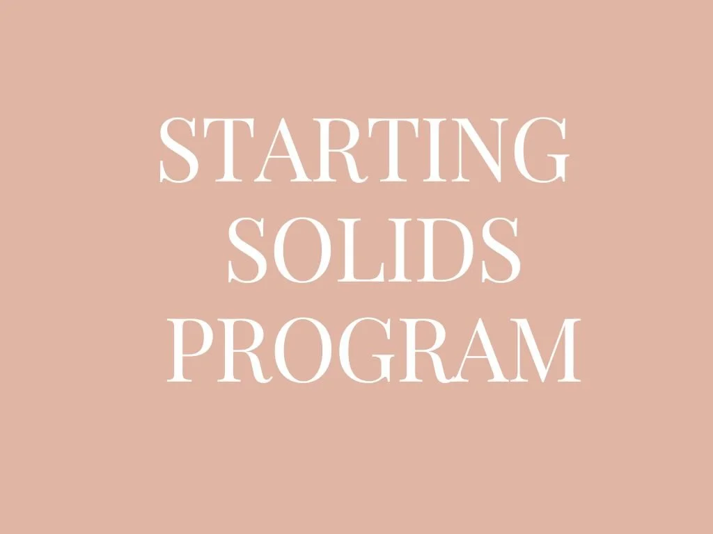 Starting Solids Program