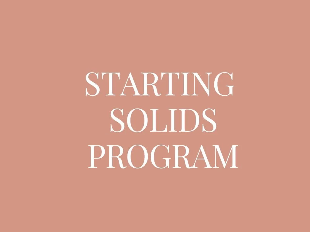 Starting Solids Program