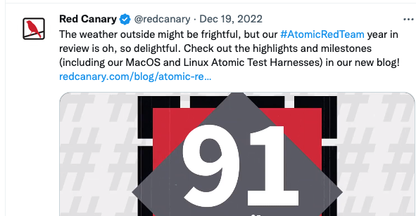 Social copy drafted for company Twitter acct