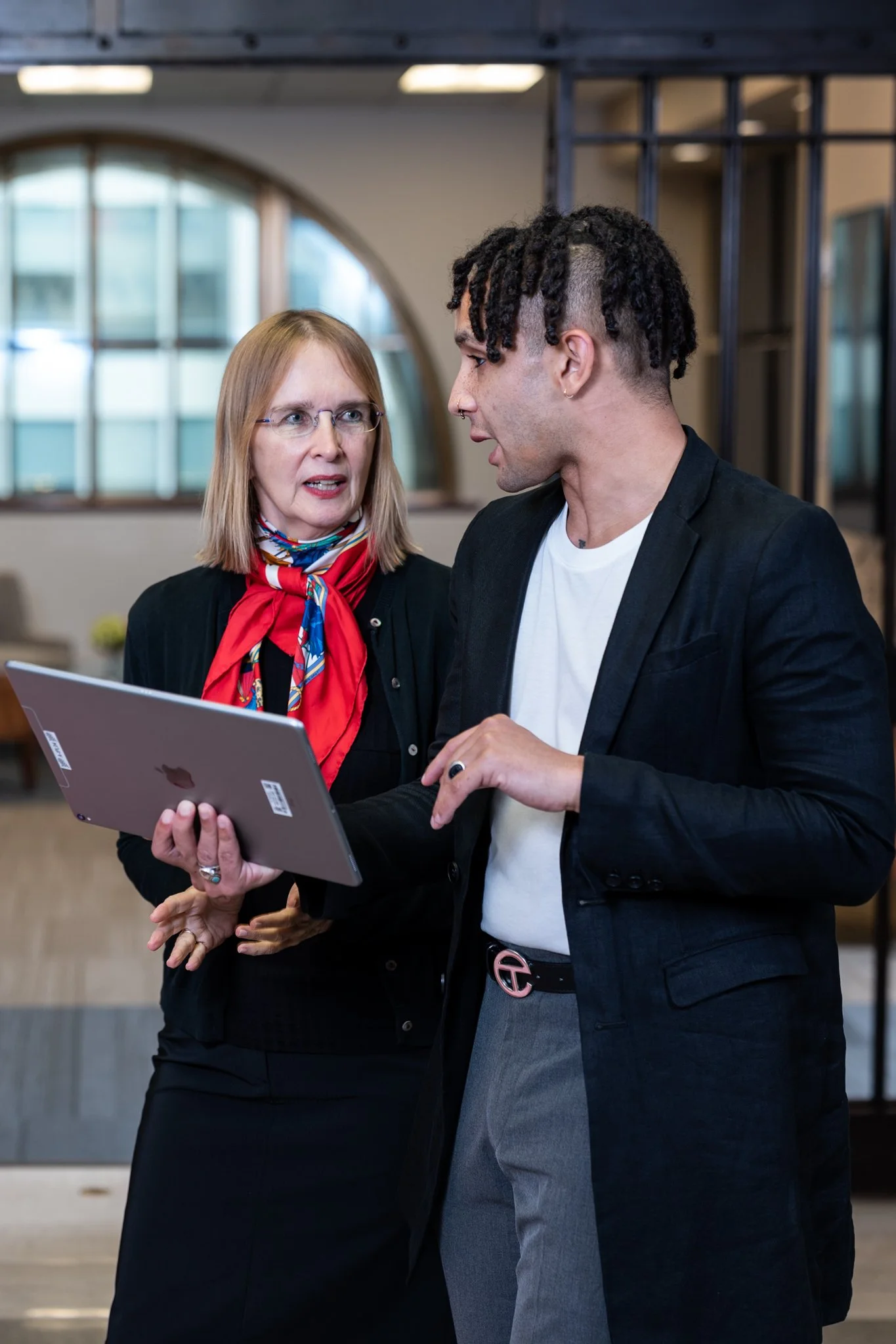 Work life brand photography by New York commercial photographer Adam Lerner - People at the workplace in an office in New York City.