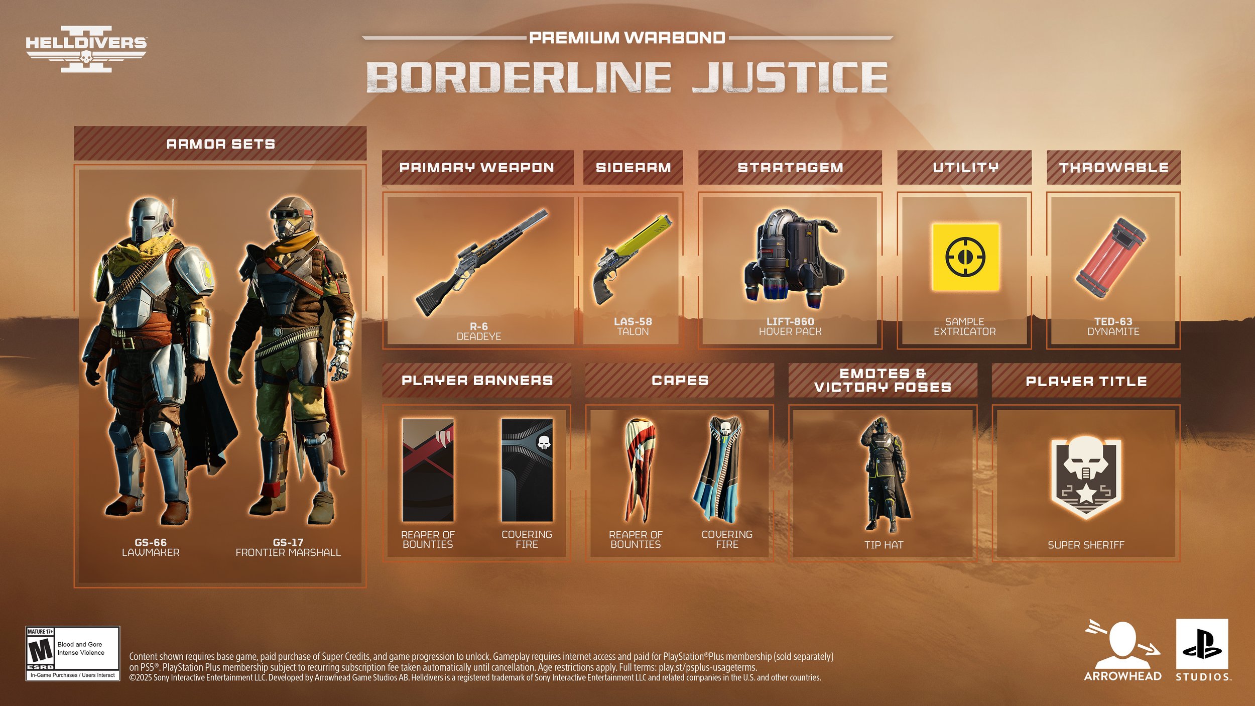 Helldivers 2 Borderline Justice Warbond nu beschikbaar