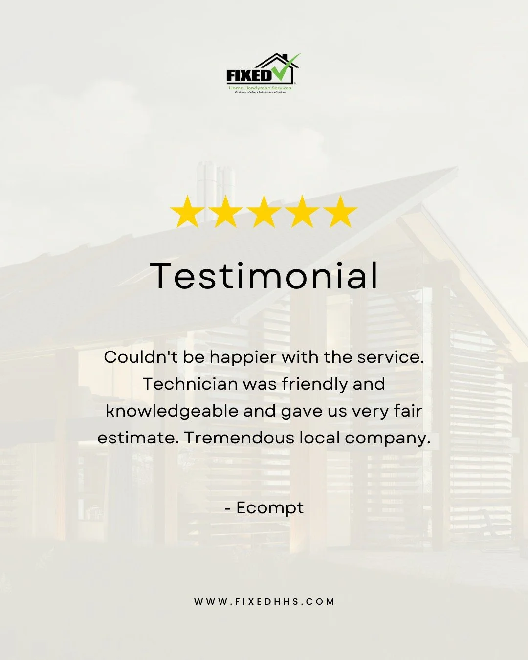 We&rsquo;re so grateful for kind words like this from our amazing clients. At FIXED, we take pride in being knowledgeable, fair, and always friendly. 💪🏽🏡

Looking for a local handyman you can trust?
We&rsquo;re just a call away ➡️ www.fixedhhs.com