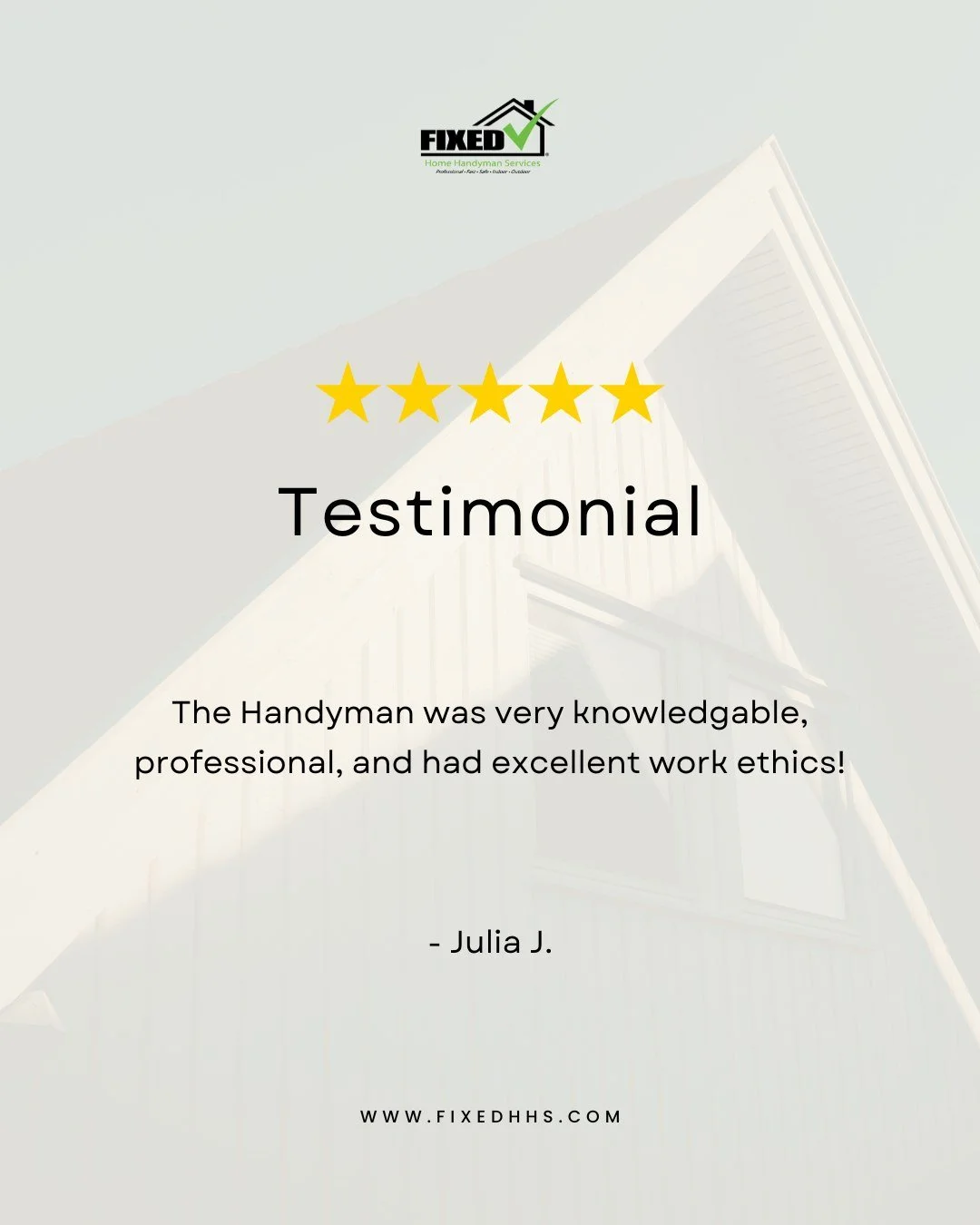 We take pride in being knowledgeable, professional, and always showing up with strong work ethics&mdash;just like Julia said. 💪

Looking for trusted handyman services? We&rsquo;re here to help &mdash; fast, safe, and professional every time.

📞 Cal