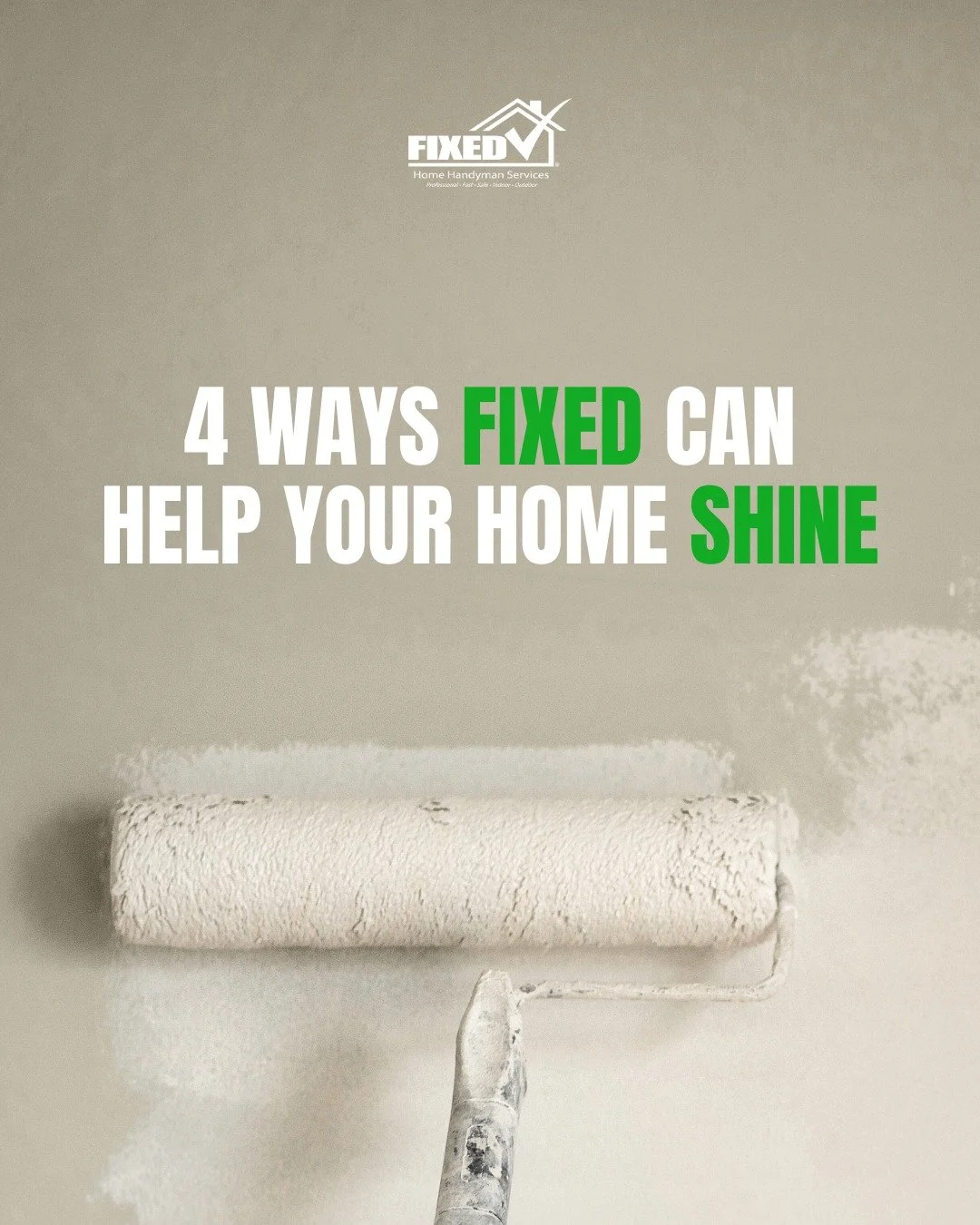 ✨ 4 Ways FIXED Can Help Your Home Shine ✨
New year, fresh updates! Here are 4 smart ways to refresh your space with FIXED 🔧

1️⃣ Deck Staining &amp; Sealing &ndash; Protect your outdoor wood and boost curb appeal.
2️⃣ Drywall Repair &ndash; Smooth o