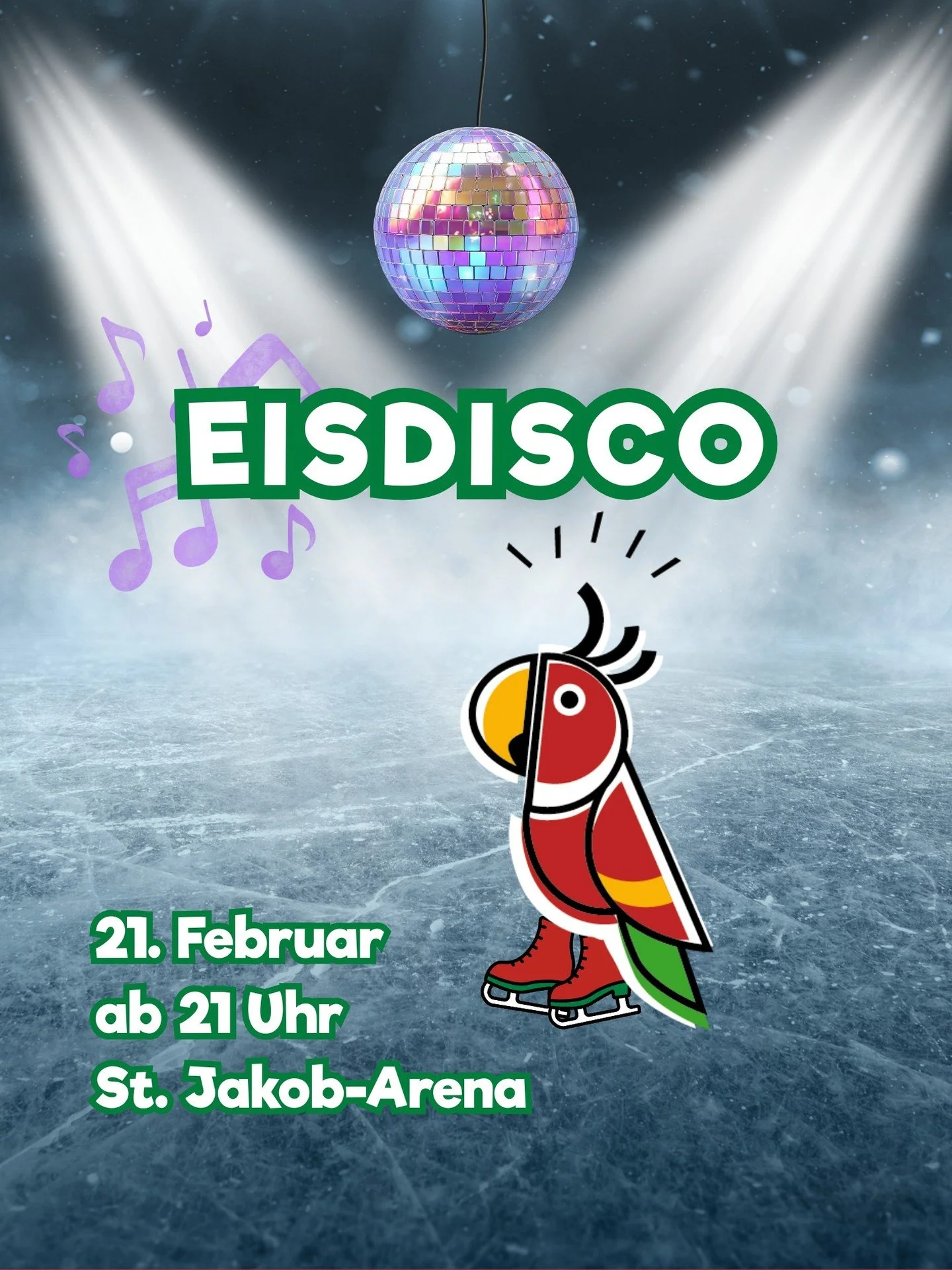Wolltest du schon immer mal selbst auf dem Eis der St. Jakob-Arena deine Runden und Pirouetten drehen?

Am 21. Februar darfst du genau das machen! Wo? An der Pepita Eisdisco!
Nach dem letzten Meisterschaftsspiel des @ehcbasel gegen den HC Sierre geht