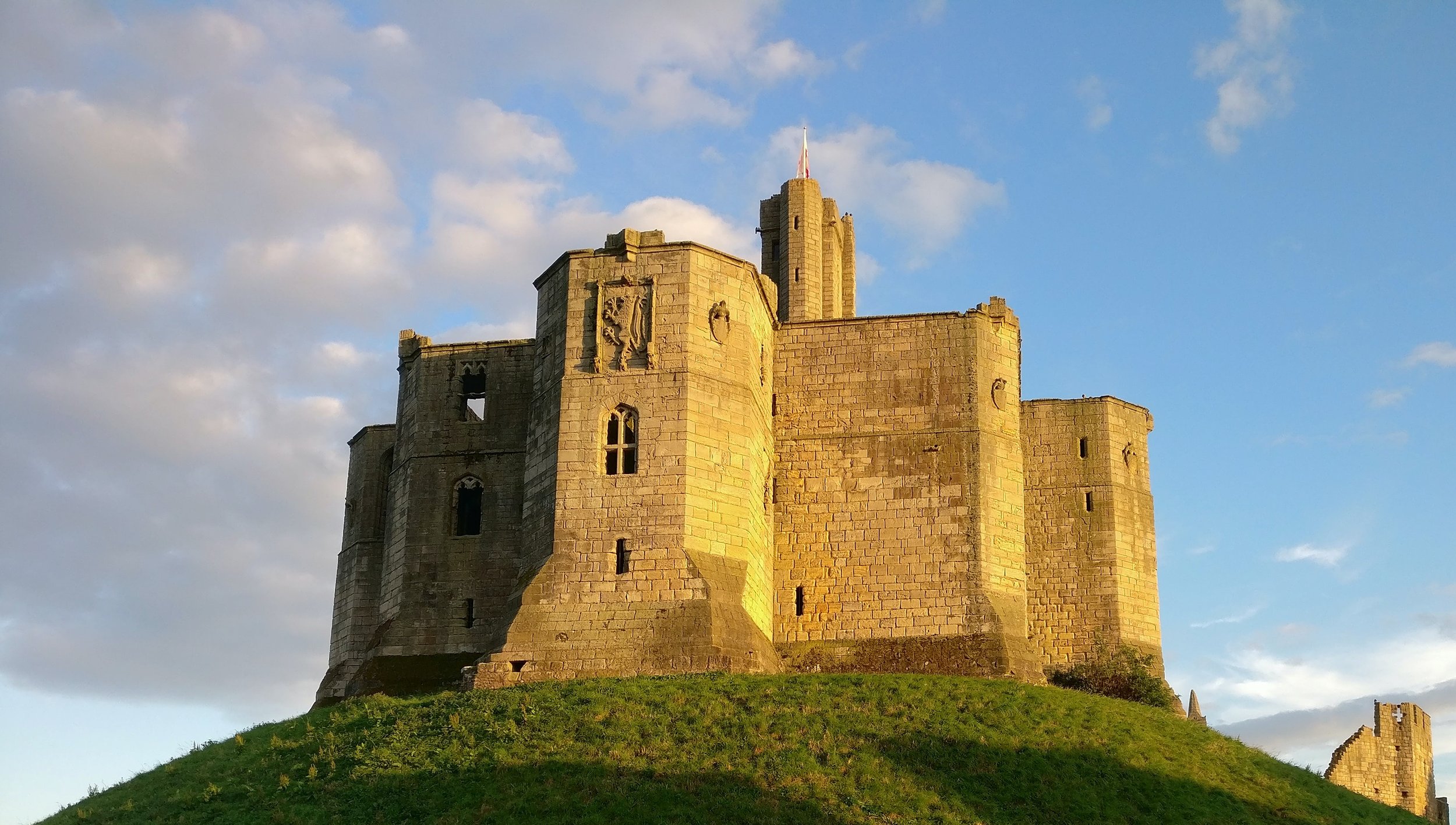 Warkworth Castle a short distance from Oakwood Holiday Cottages