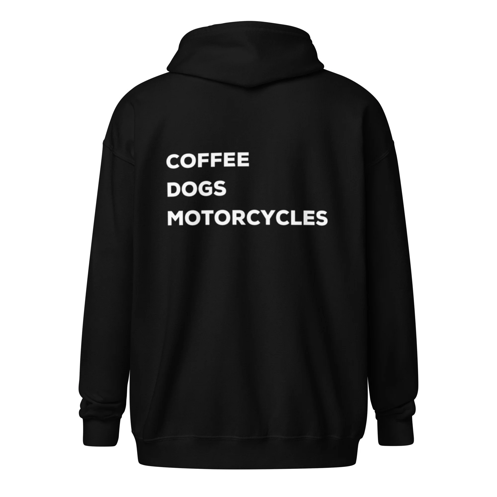Coffee/Dogs/Moto Zip Hoodie