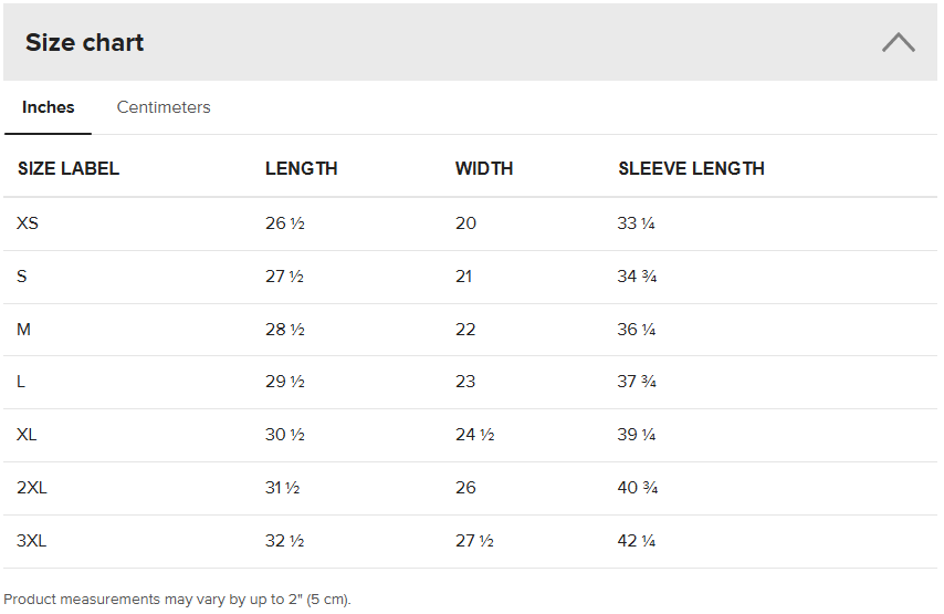 Wind Breaker Size Chart.png
