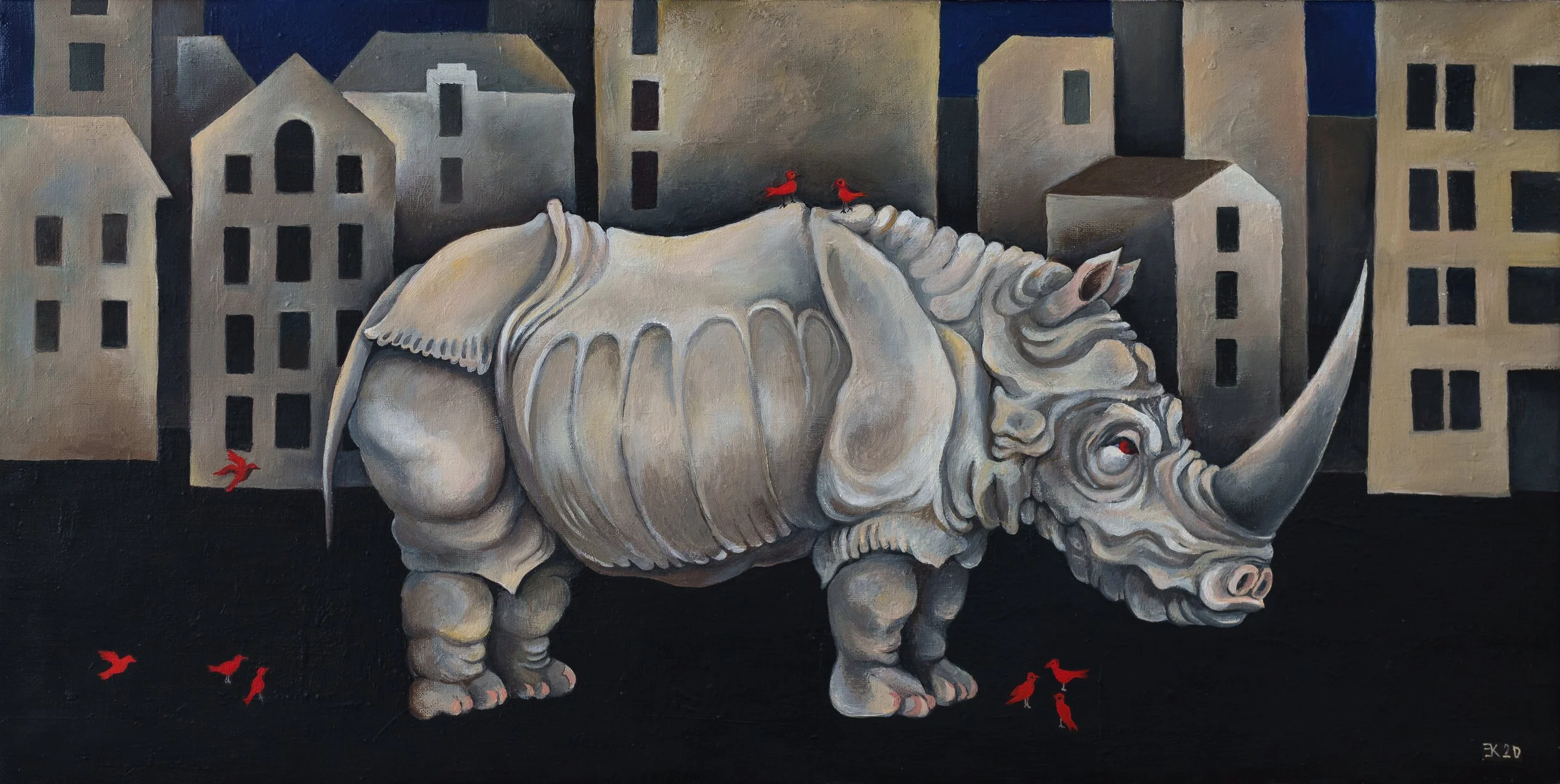  Medium: Oil On Canvas, 2020  Size: 19.5 x 39.5 in  Framed Size (h w d): 21 x 40.5 x 2 in  Status:  SOLD  