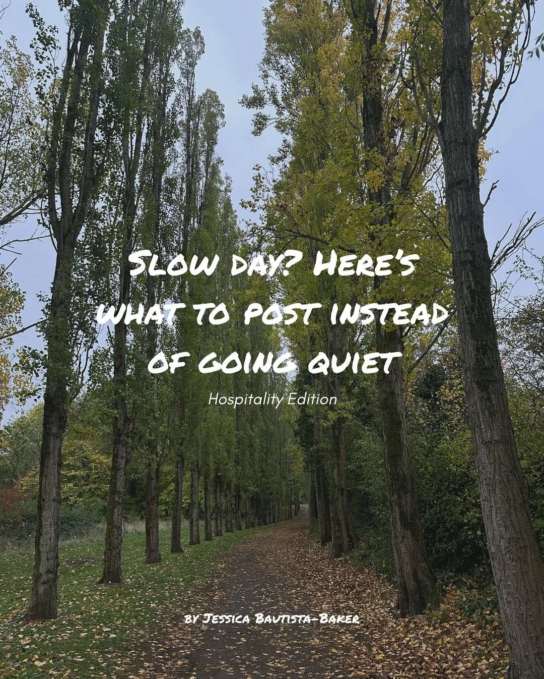 Silence kills momentum, but slow days happen!

Use them strategically to connect with your audience, showcase your story, and highlight the little moments that make your brand shine.

It may be a slow day, but always stay aligned with your strategy. 