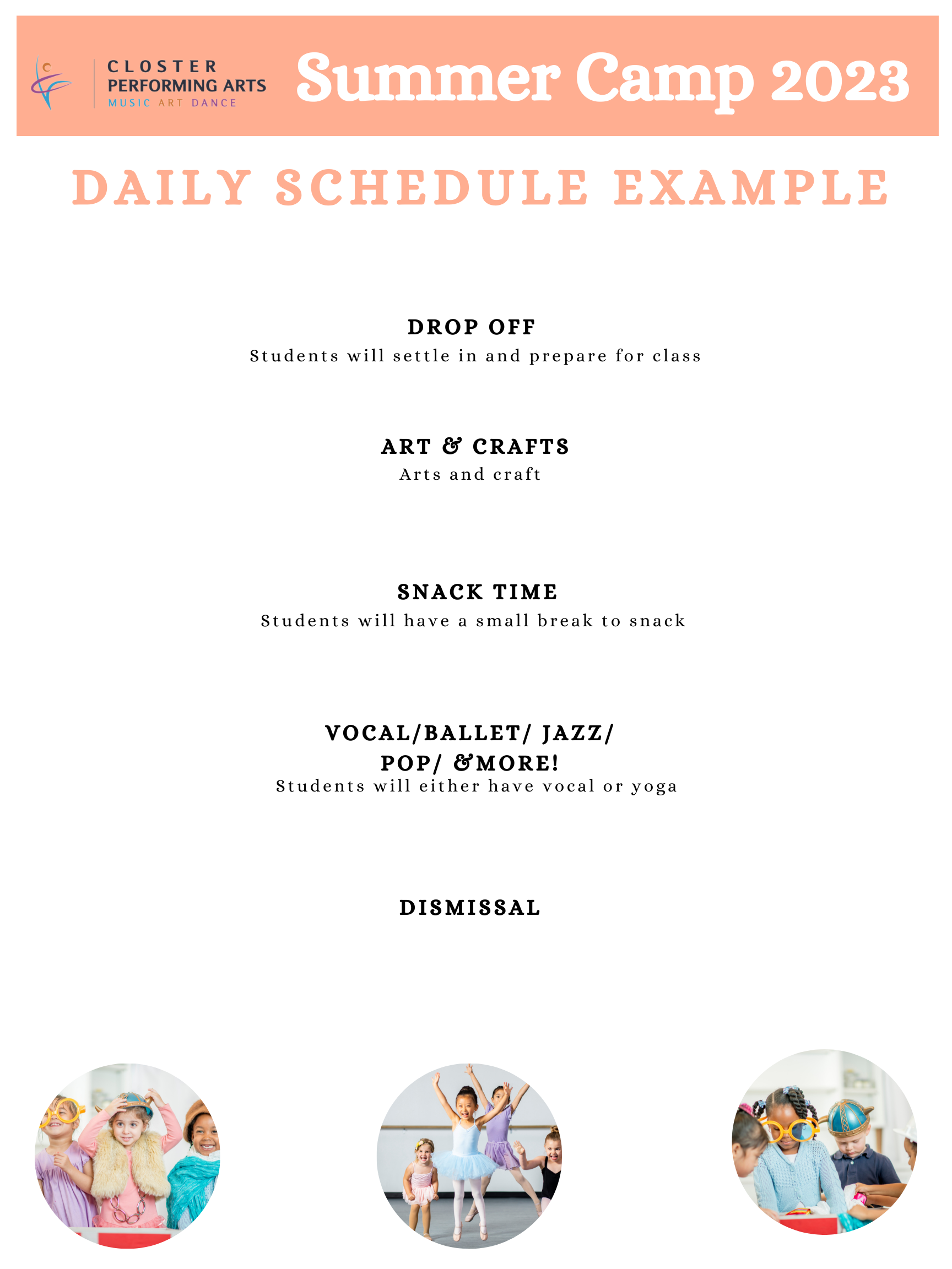 Youth Summer Registration Weekly — Closter Performing Arts