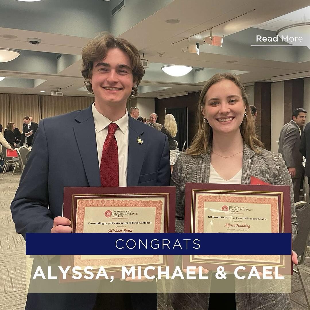 Last Tuesday, brother Michael, Alyssa, and Cael attended the Department of Finance, Insurance, and Law award ceremony in which all three received awards. 💙💛 Swipe to read more about them!

Congratulations Michael, Alyssa, and Cael! The Xi-Psi chapt