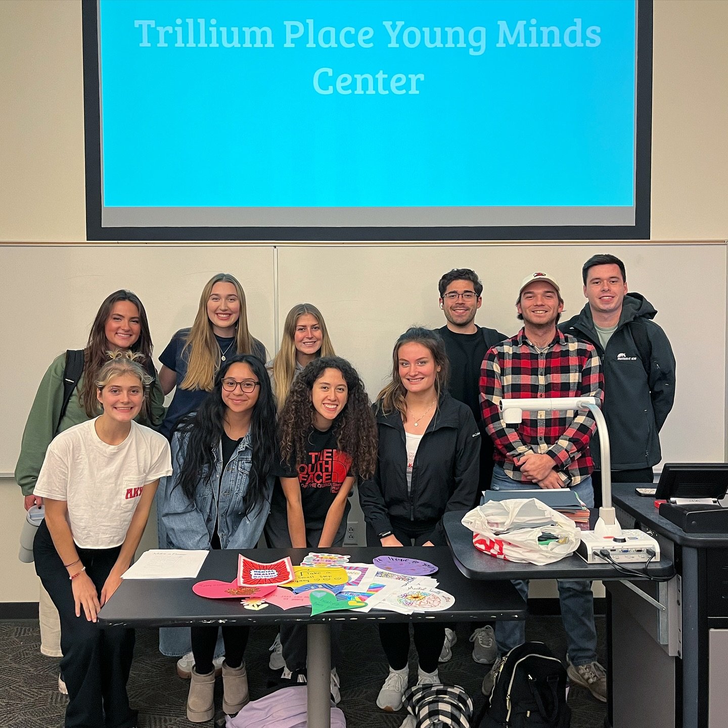 Thanks to everyone who came to support the Trillium Place Young Minds Center! A new pediatric psychiatric facility in Peoria that is currently looking for donations to help support their facilities. Together we made inspirational cards to help patien
