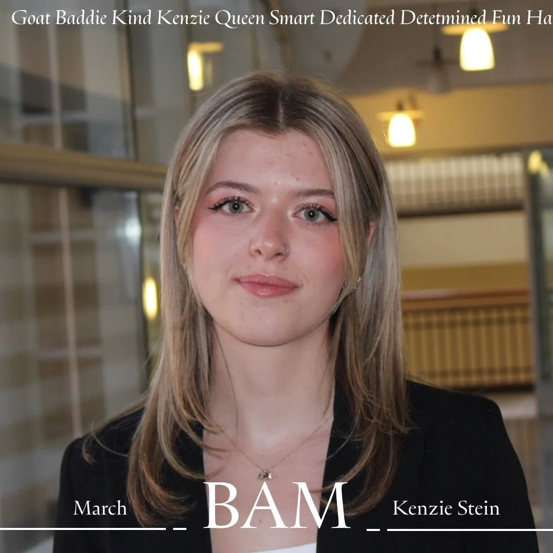 Congrats to our March BAM Kenzie Stein! Kenzie currently is our Pledge Educator. She works on the pledge team to support and educate our fraternities pledges and future members!

💙💛

#BAM #akpsi #isu #illinoisstateuniversity #illinoisstate
