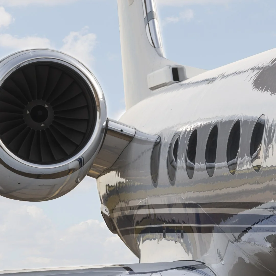 close up  of a a private plane on runway shot by afp.media