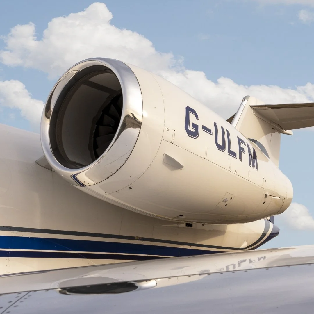 side angle of a a private plane on runway shot by afp.media