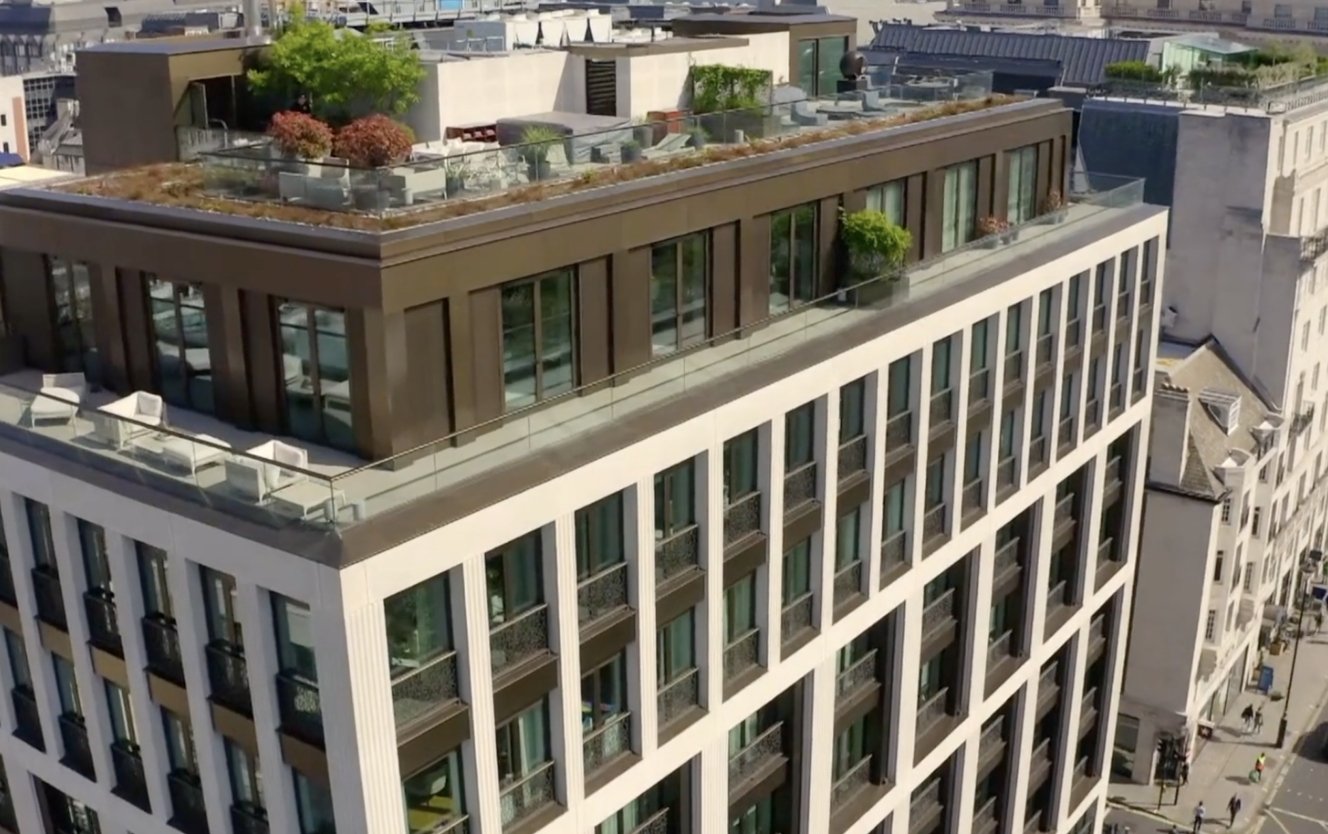 drone exterior photo of clarges mayfair by afp.media