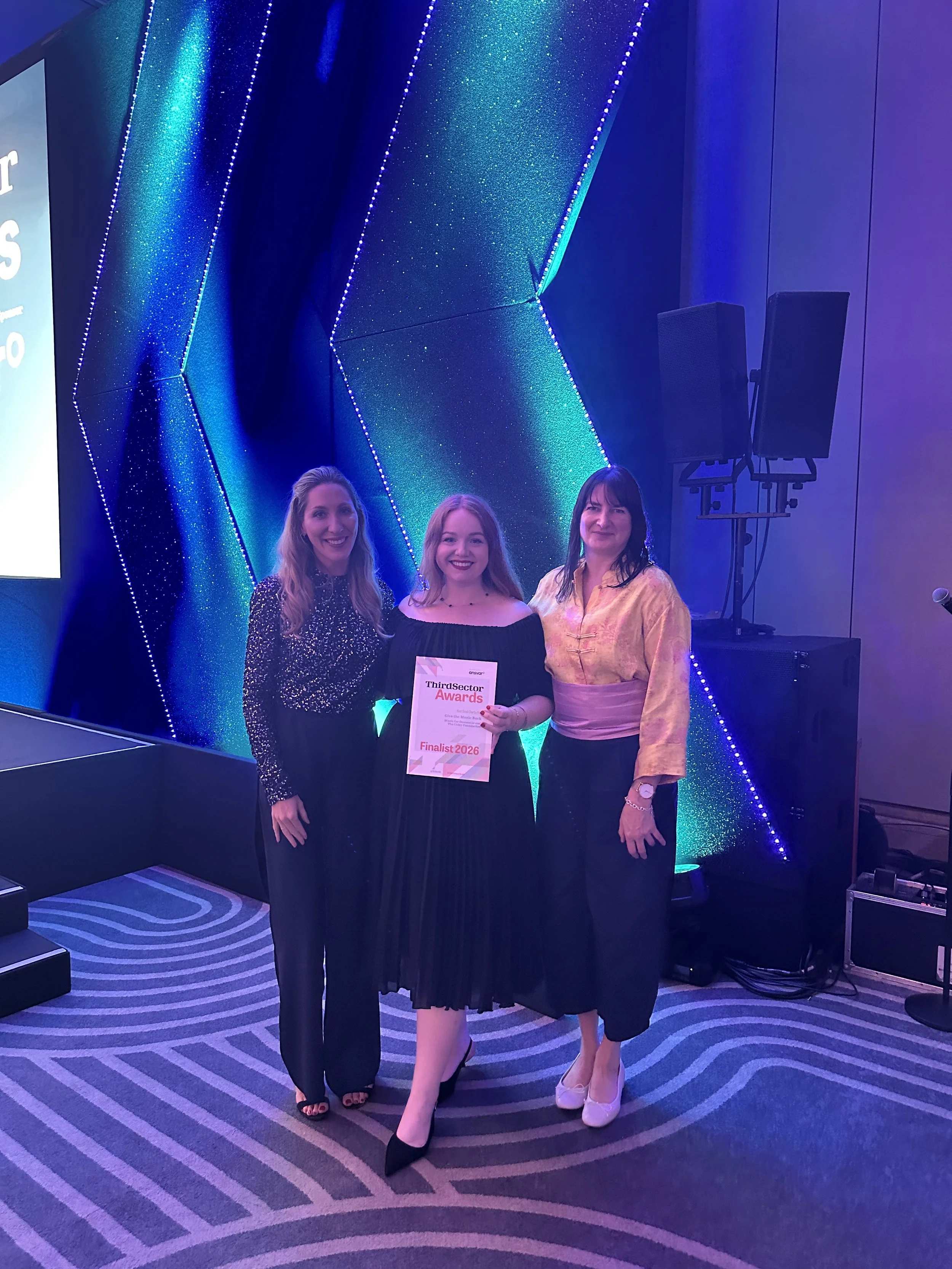 Give the Music Back recognised at the Third Sector Awards 2026