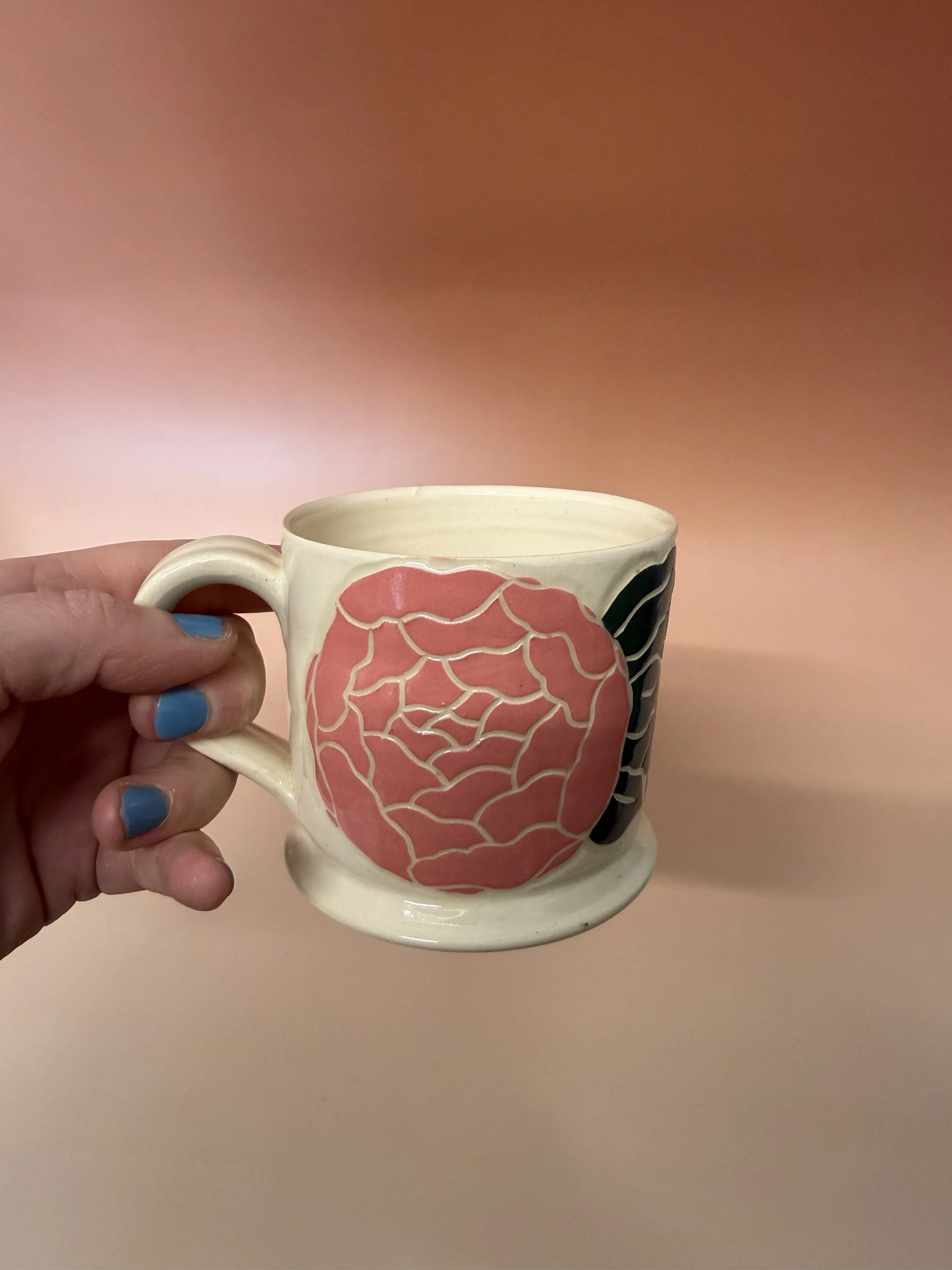 Pink Peony Espresso Mug