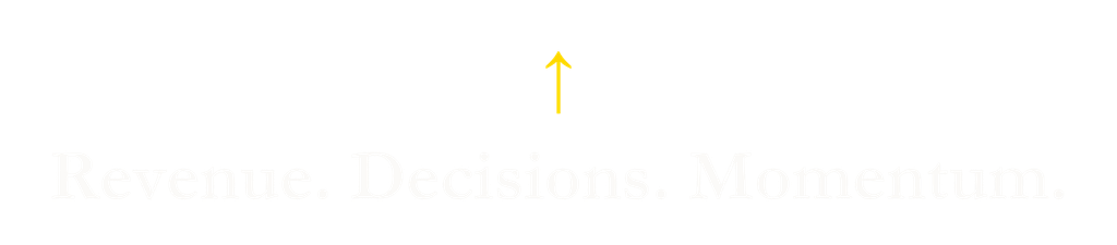 up arrow revenue, decisions, momentum