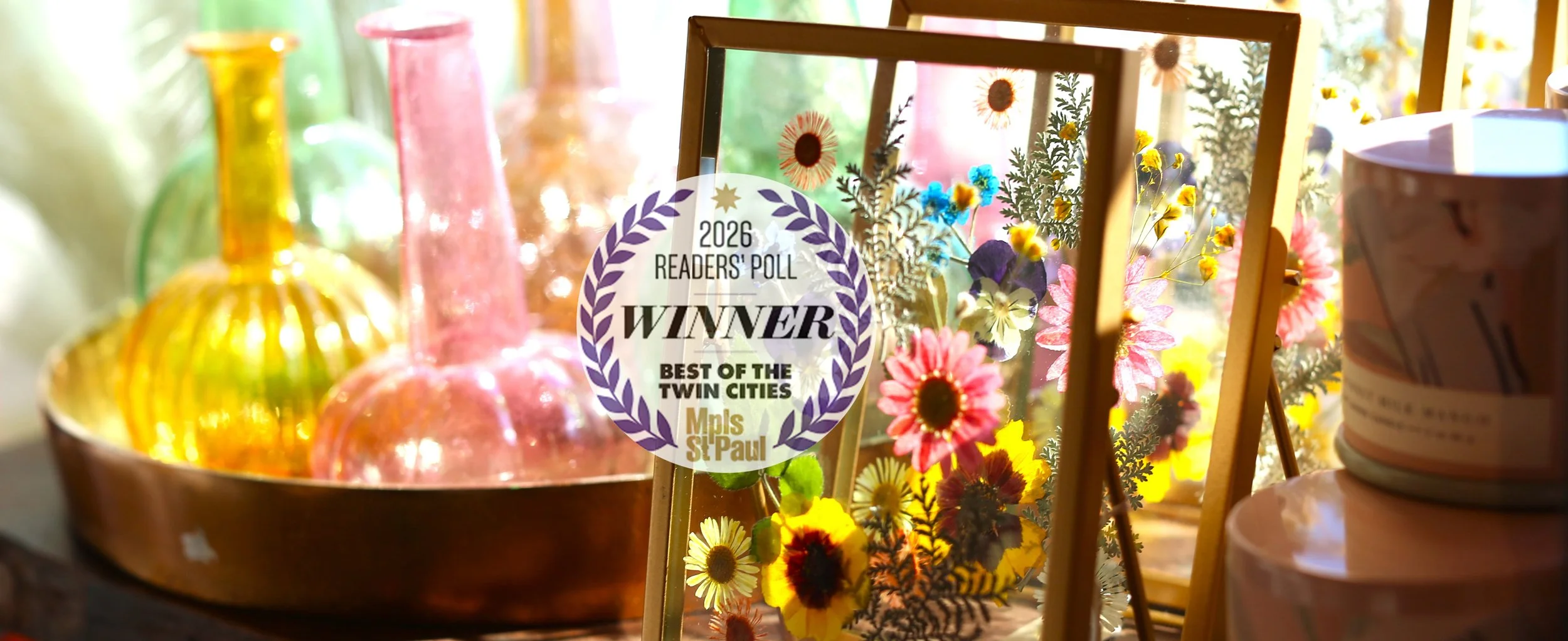 flower frame and candles