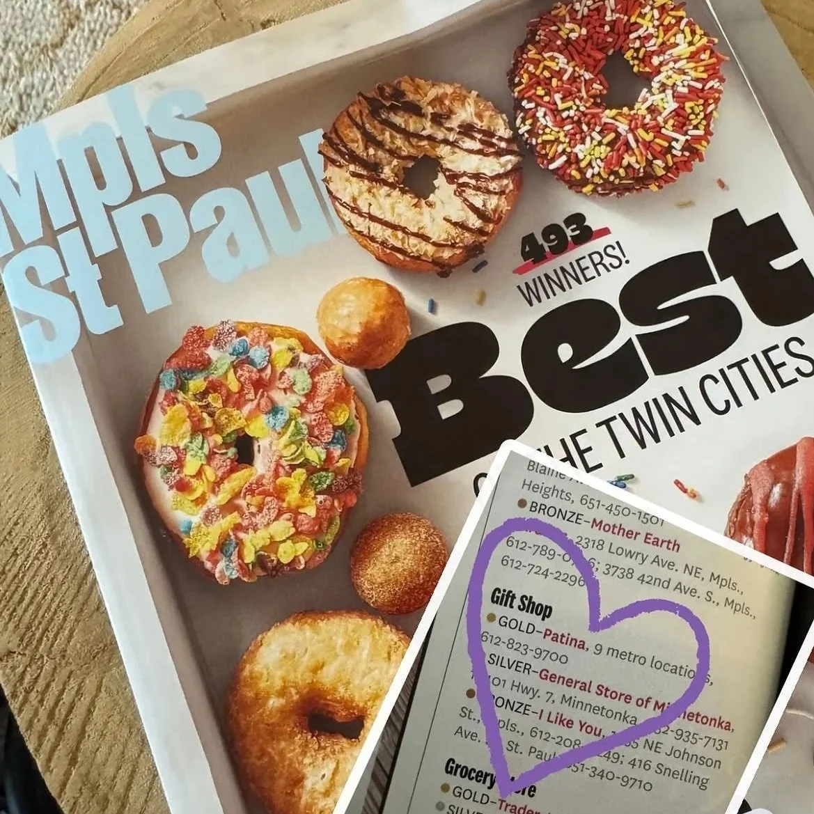 Named “Best Gift Shop” by readers of MSP Mag