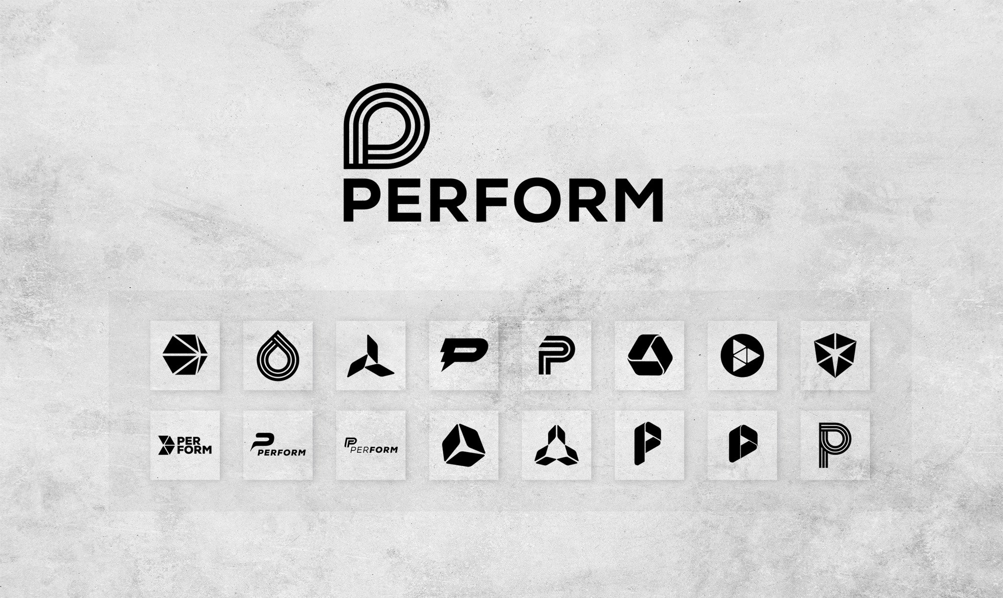 Perform logo sketches