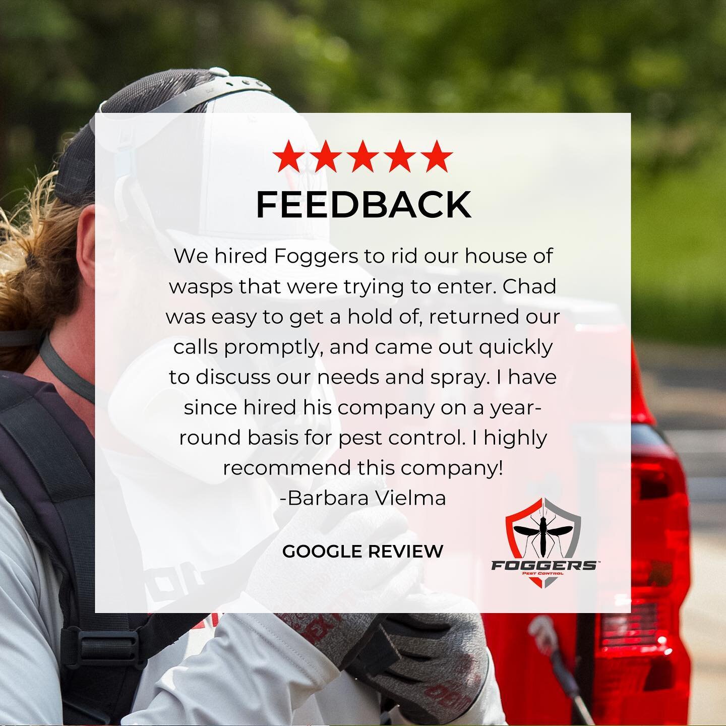 Thank you for your reviews! Give us a call if you need help with a wasp/hornet problem.

#wasps #hornetcontrol #hornetnest #yellowjackets #pestcontrol #pestcontrolservice #pestcontrollife #minnesota #hornetnest #wasp #waspnest #hornet #upnorthmn #mnb