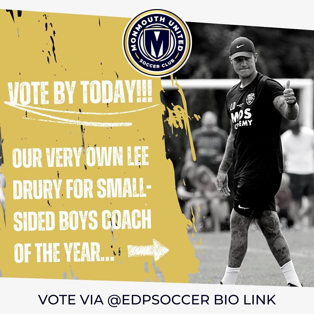 Are we partial? Maybe. But if there ever was a coach that deserved this, it&rsquo;s @coachleedrury! Voting ends tonight so head to @edpsoccer and secure your vote now 🗳️ via their bio link!!!

Make noise with us at @edpsoccer&rsquo;s End of Season A