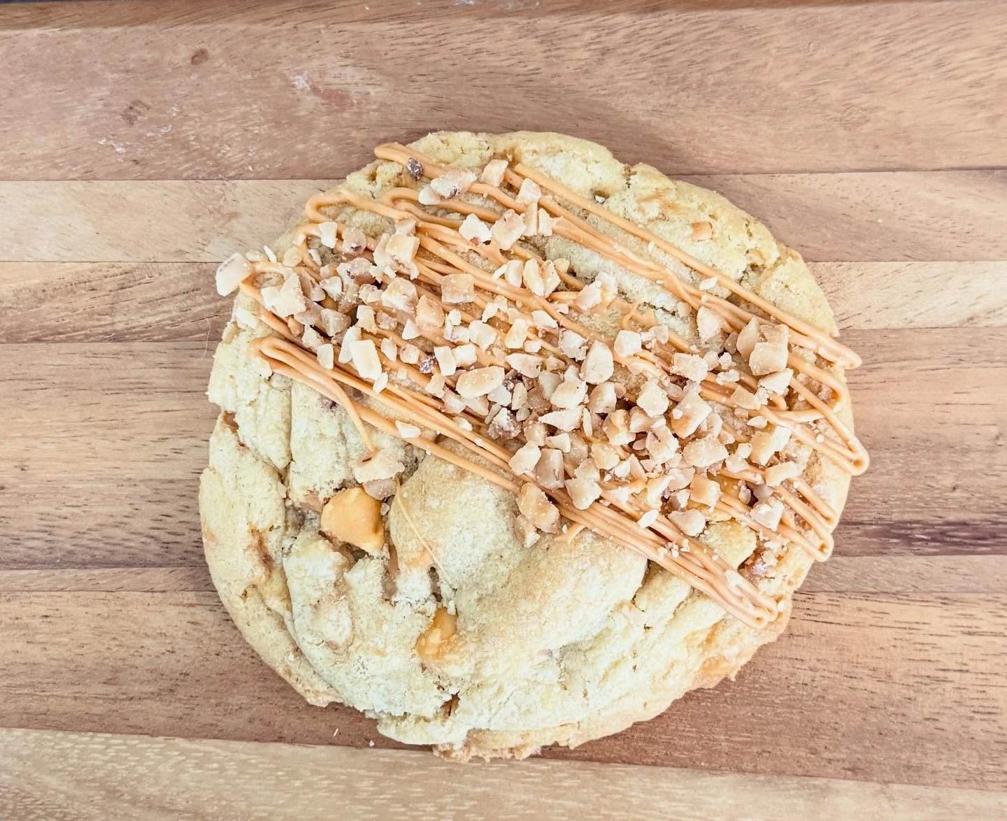 It is time for the official introduction of my newest creation…
Meet the Cookies: Toffee Butterscotch Chip (official name TBD)
Y’all, this might be one of my favorite cookies yet! Yummy butterscotch chips mixed with crunchy toffee bits