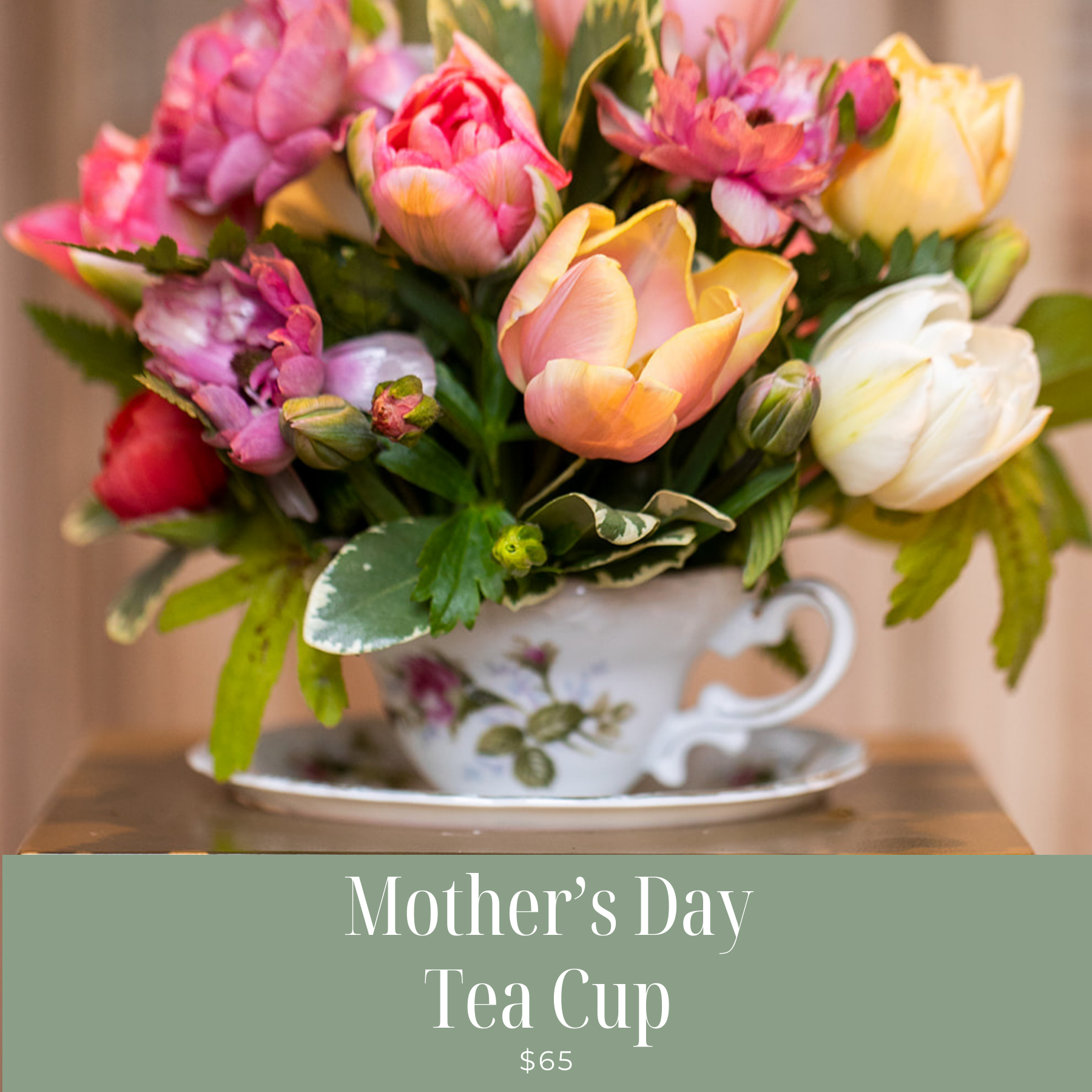 Mother's Day Tea Cup Arrangement