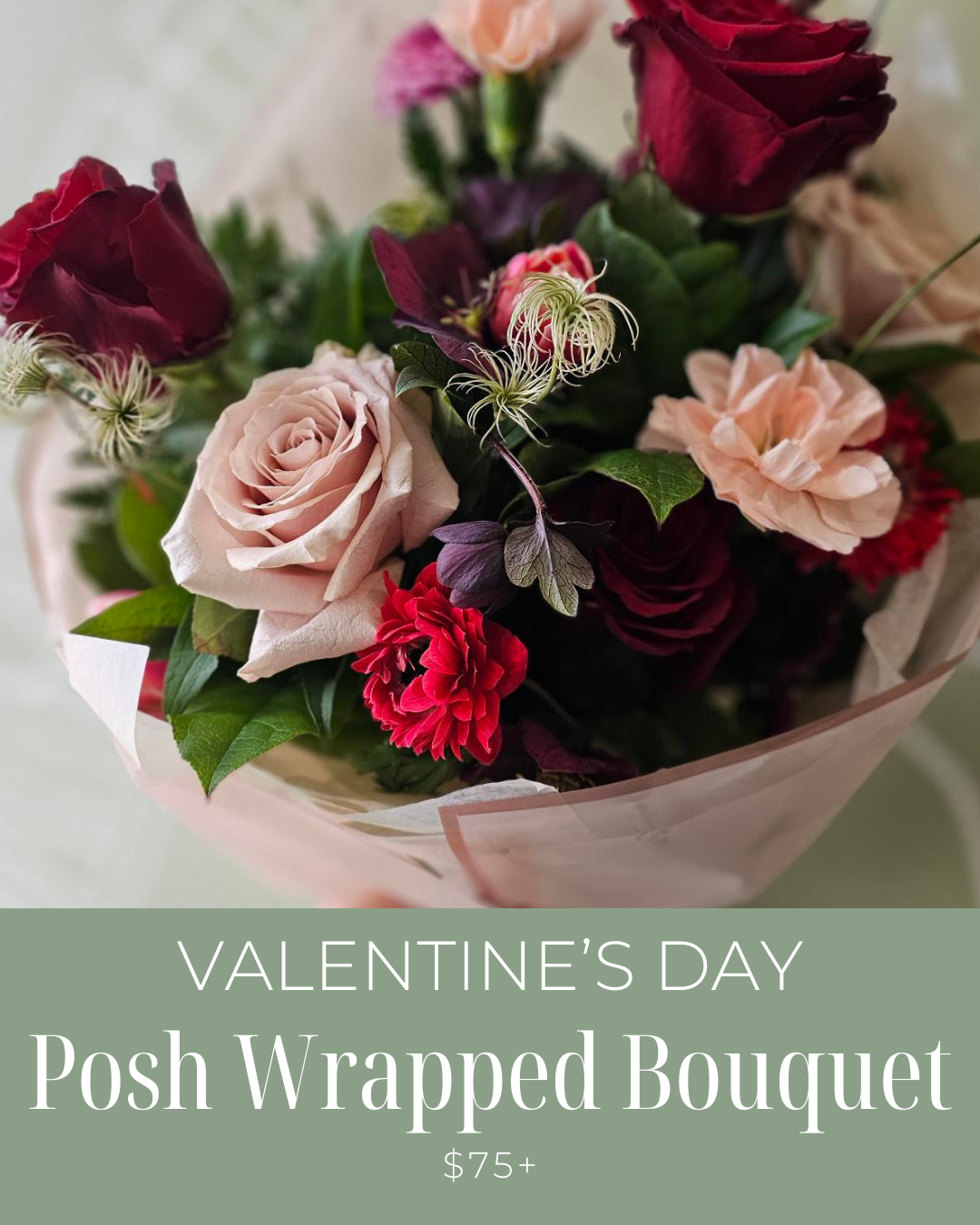 Posh Wrapped Valentine's Bouquet