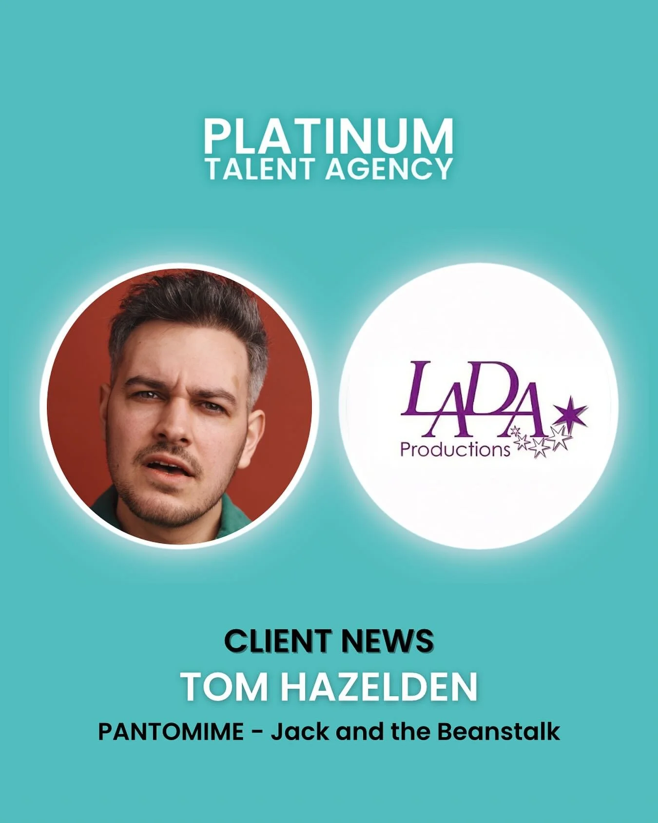 Huge congratulations to our new client, Tom Hazeldon!🎉 Tom has only been with Platinum Talent Agency for a short time and has already booked his first job 👏
He&rsquo;ll be hitting the road on a touring pantomime, playing the Dame and Fleshcreep wit