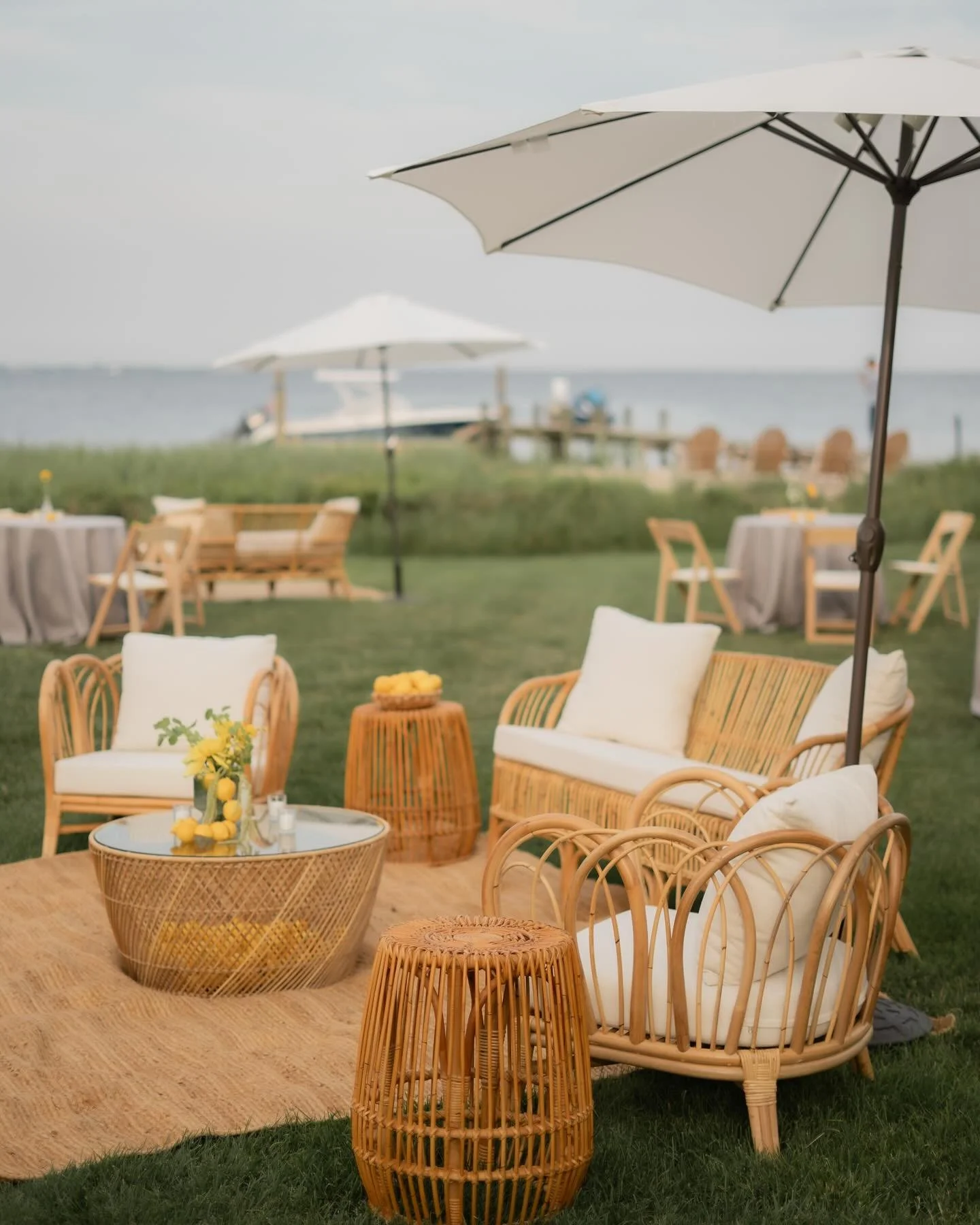 We had the pleasure of providing lounge seating + our market cart for the annual Bellport Beach Ball Fundraiser for The Boys + Girls Club of Bellport.  A near + dear fundraiser as it is our home community! 💛🍋💛 
#nydiarose #syeventsinc #bellportsoc