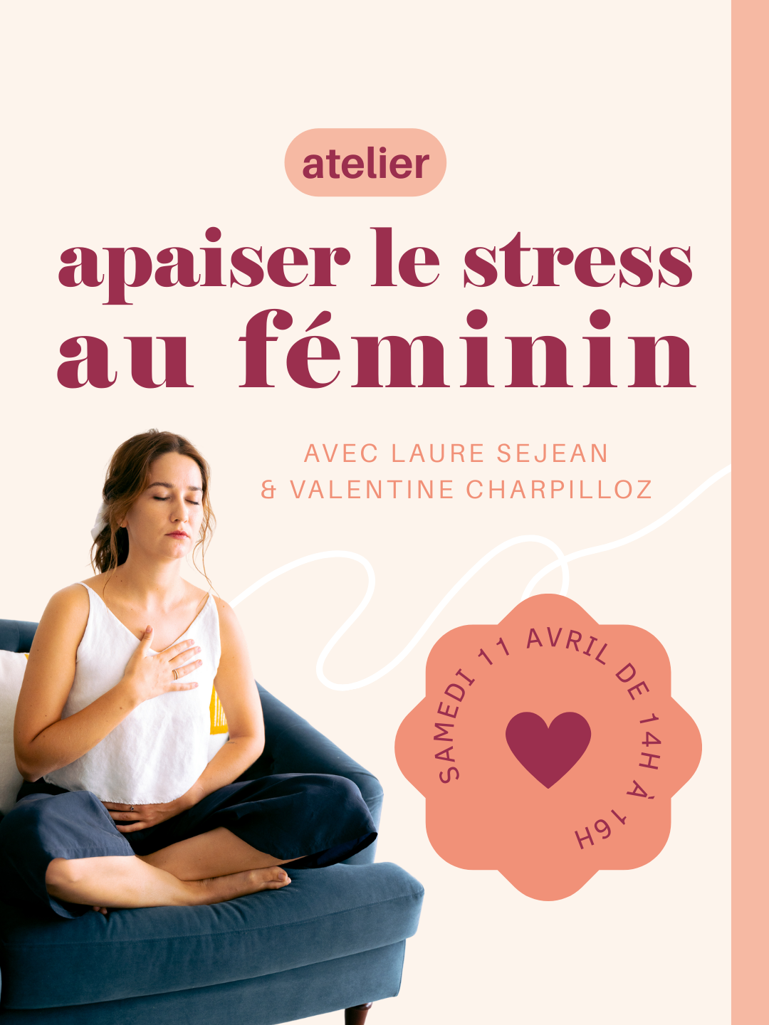 Atelier apaiser le stress au féminin