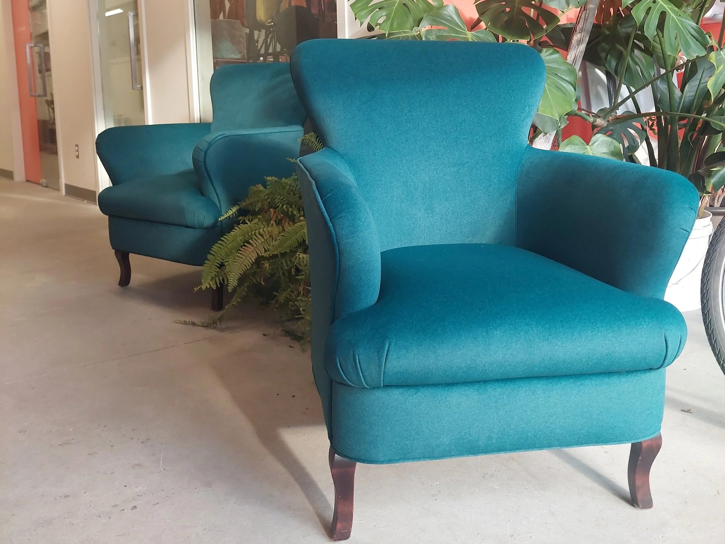 Fauteuils crapaud Projet Isabelle Foutu Tissu rembourrage