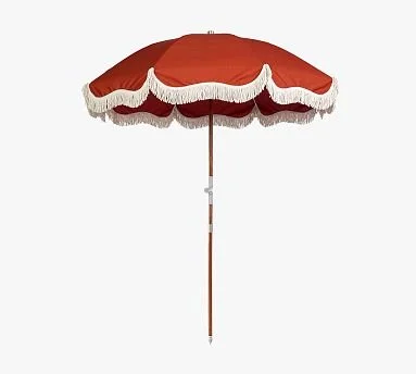 Terracotta Fringe Umbrella