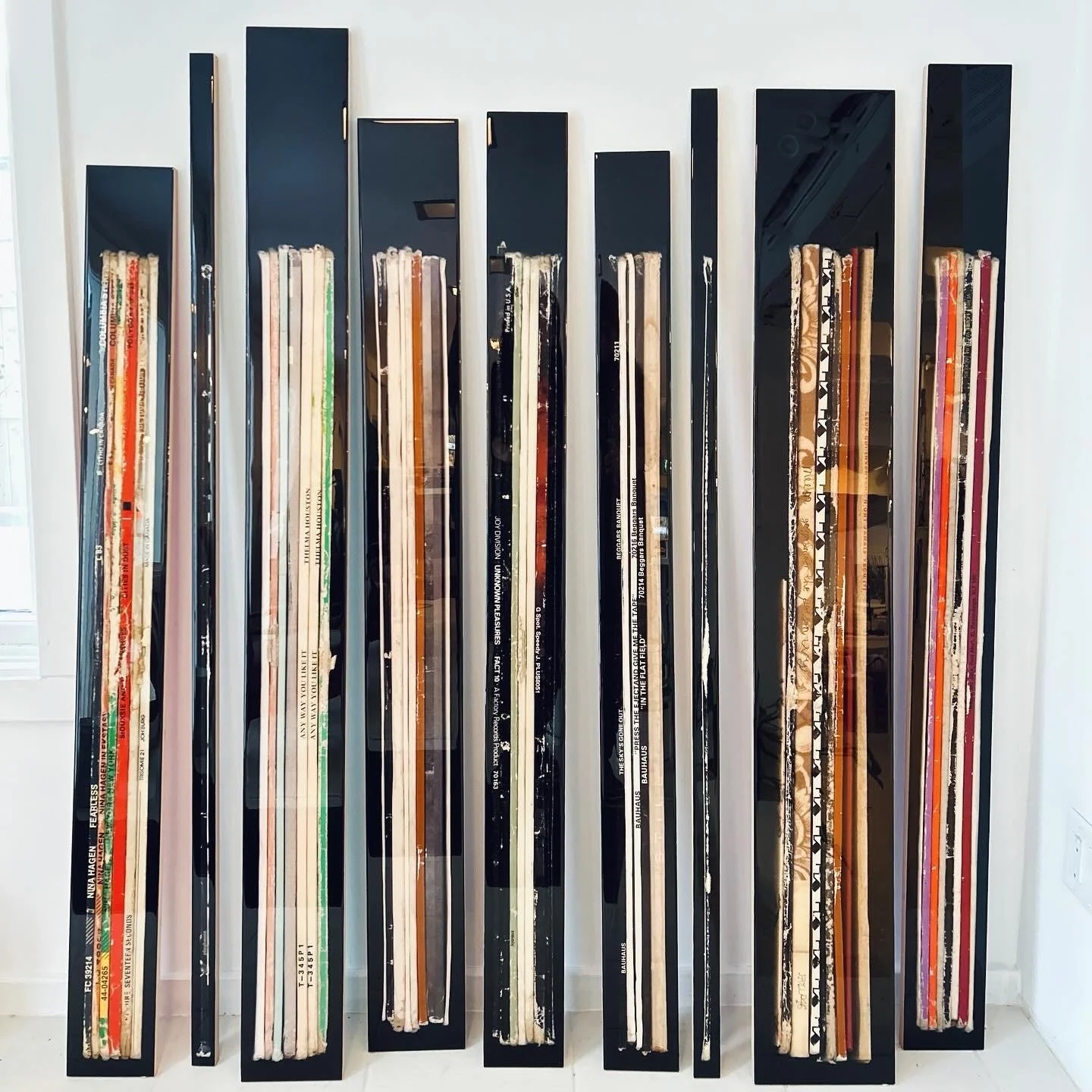 Série tranches (2007-2014) Impression numérique (pigments) sur film polyester, peinture acrylique, époxy, contreplaqué de merisier. Prix sur demande.