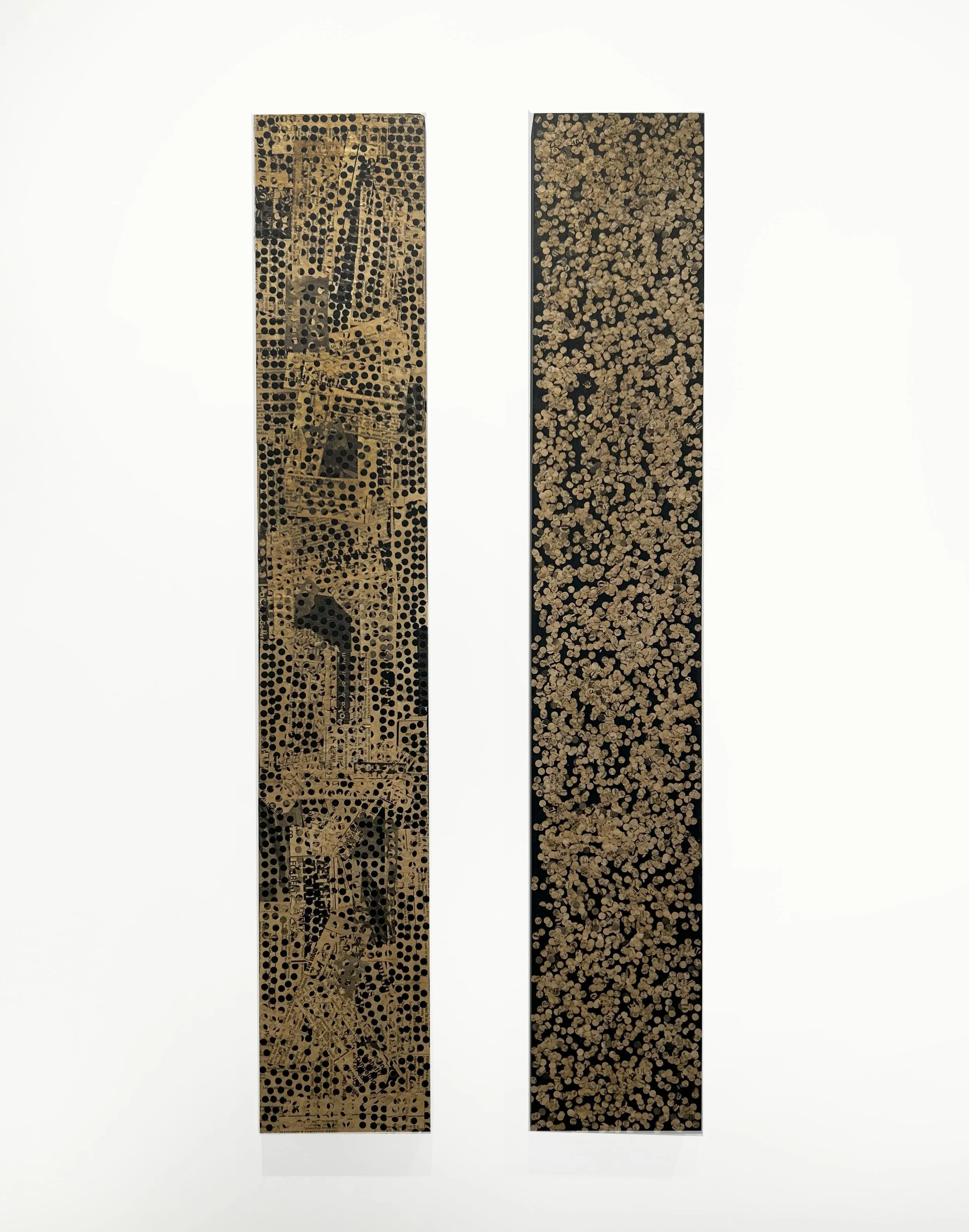 Good News, Diptyque, 2 x 6" x 8", Papiers journaux sur panneau, CAD 1,600 $ 