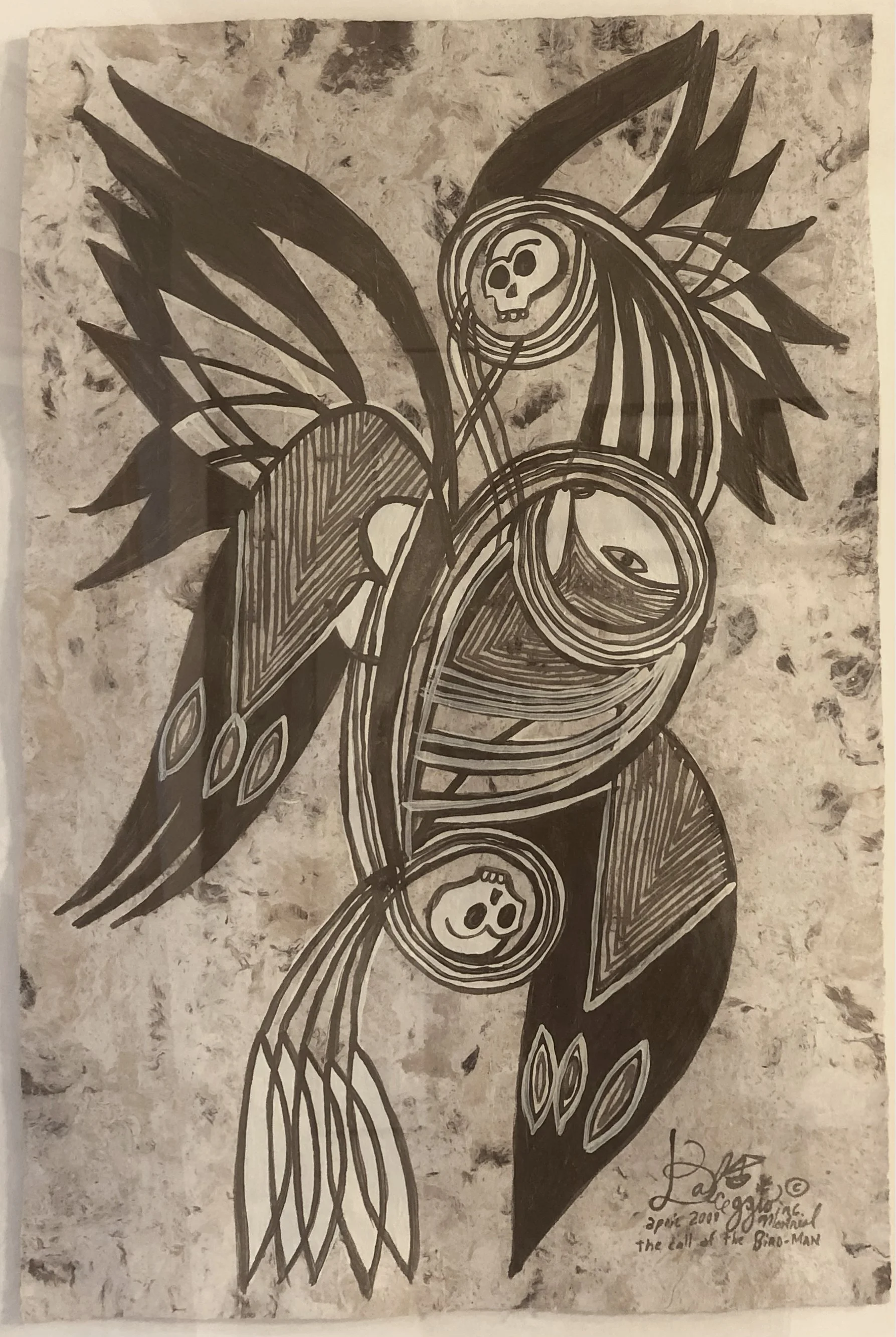 Bird man, 2008, 15" x 19", prix sur demande