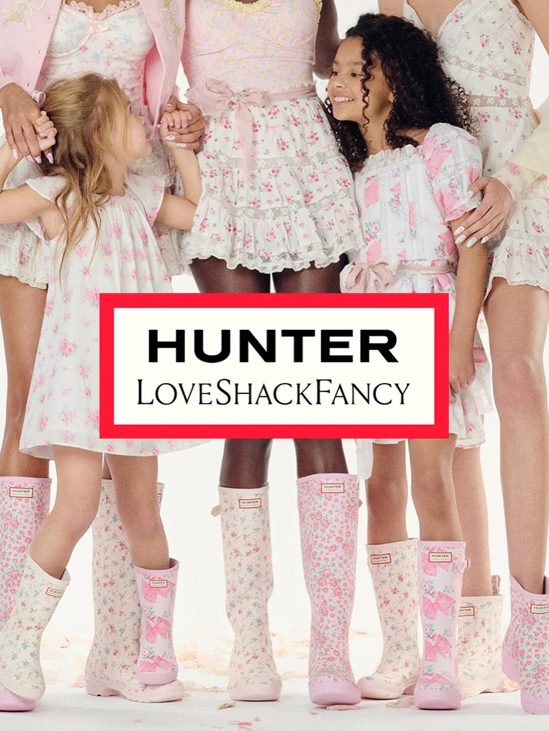 Hunter x LoveShackFancy 2025. Led creative direction on the Hunter side of the collaboration&mdash;designing the logo, bespoke packaging with a unique box for each print, and a new &ldquo;Style&rdquo; icon that wove LoveShackFancy&rsquo;s signature b