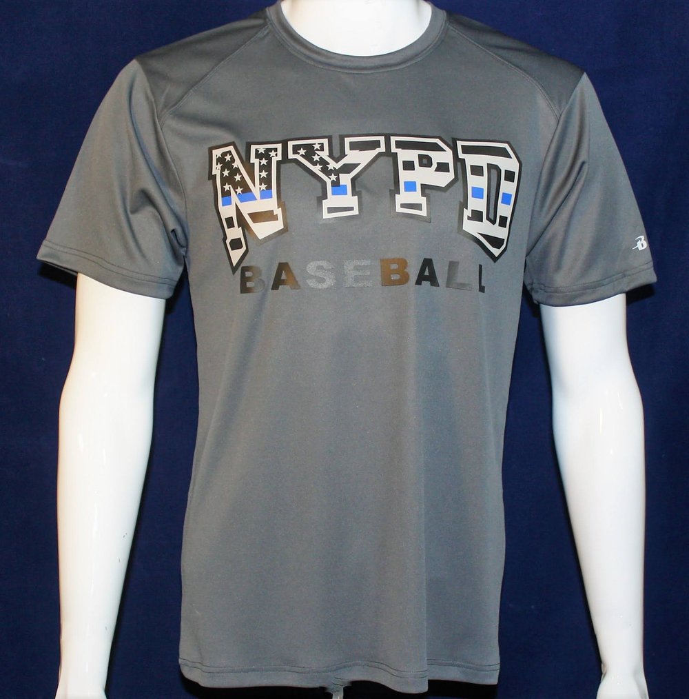 NYPD Baseball Blue Line Dri-fit Shirt — NY Finest Baseball Club